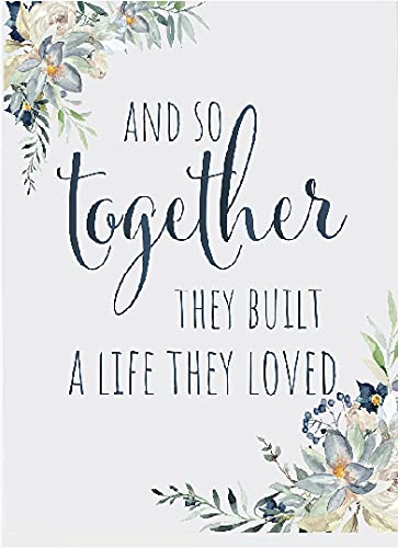 Farmhouse Decor Canvas Print - 'Together They Built A Life They Loved' Sign, 12x18 Inch Unframed Wall Art for Wedding Gifts, Living Room, Bedroom & Home Decor | Perfect for Rustic Weddings, Anniversary Presents & Cozy Home Styling