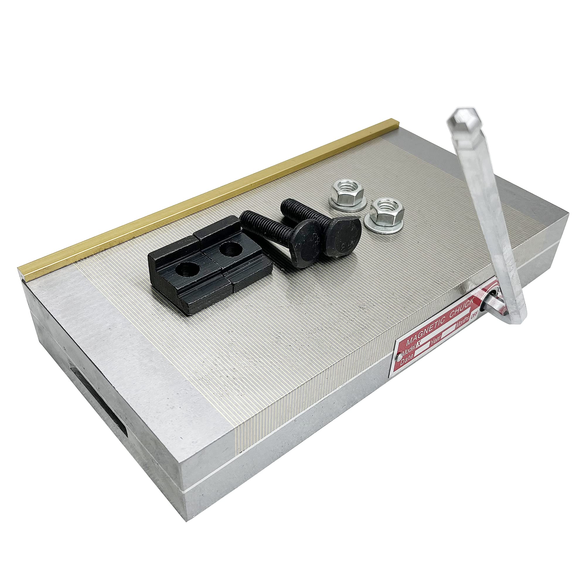 6x12 Inch Permanent Magnetic Chuck - 100-120N/cm² Strong Magnetic Force Fine Pole Rectangular Chuck for Grinding, Milling & Lathe Machines | Perfect for Precision Metalworking & Industrial Applications