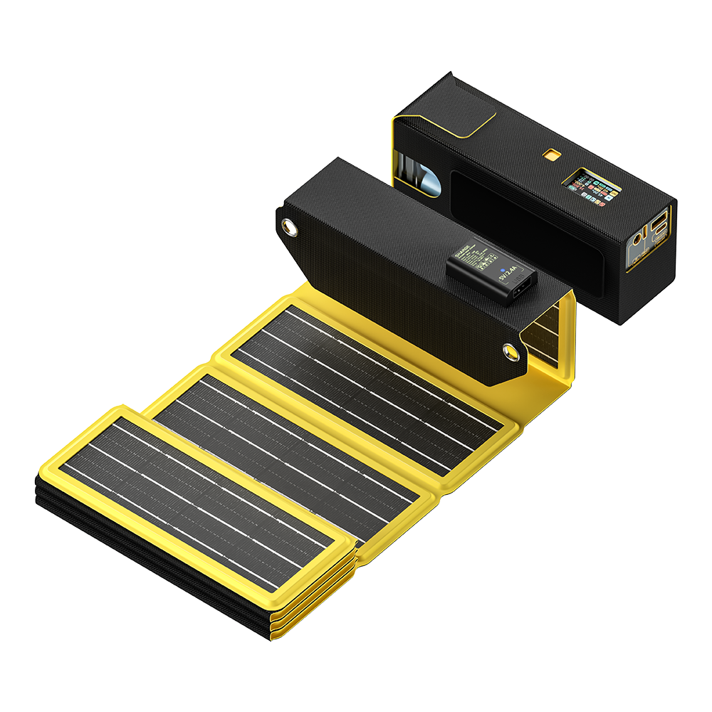 Shargeek 100 Portable Solar Power Bank - 20000mAh Fast Charging External Battery with Solar Panel for Camping, Hiking & Emergency Power Backup