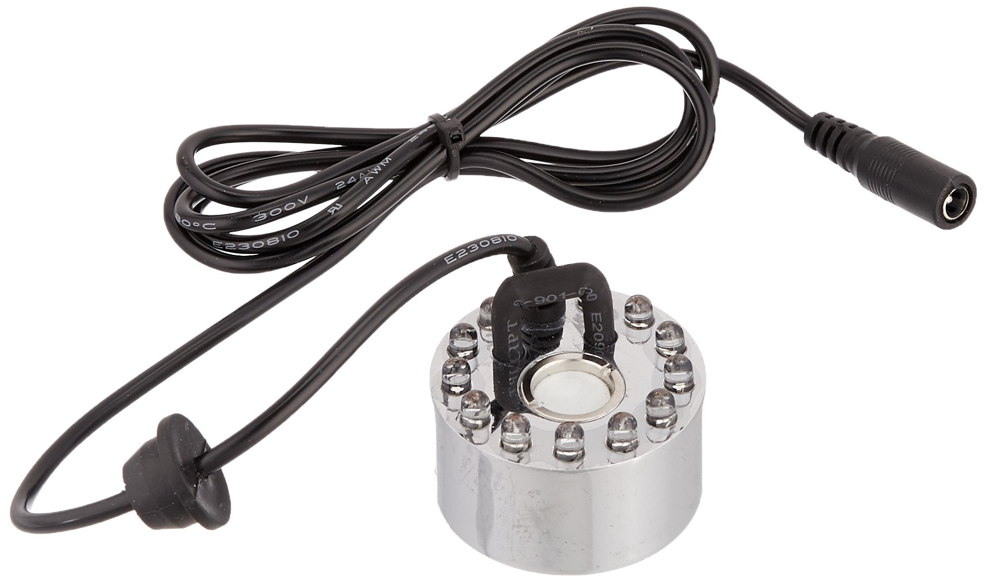 CNZ Mist Maker Fogger Replacement with 12 Colorful LED Lights - Ultrasonic Water Mister for Indoor Fountains, Ponds, Halloween Decor & Home Aromatherapy