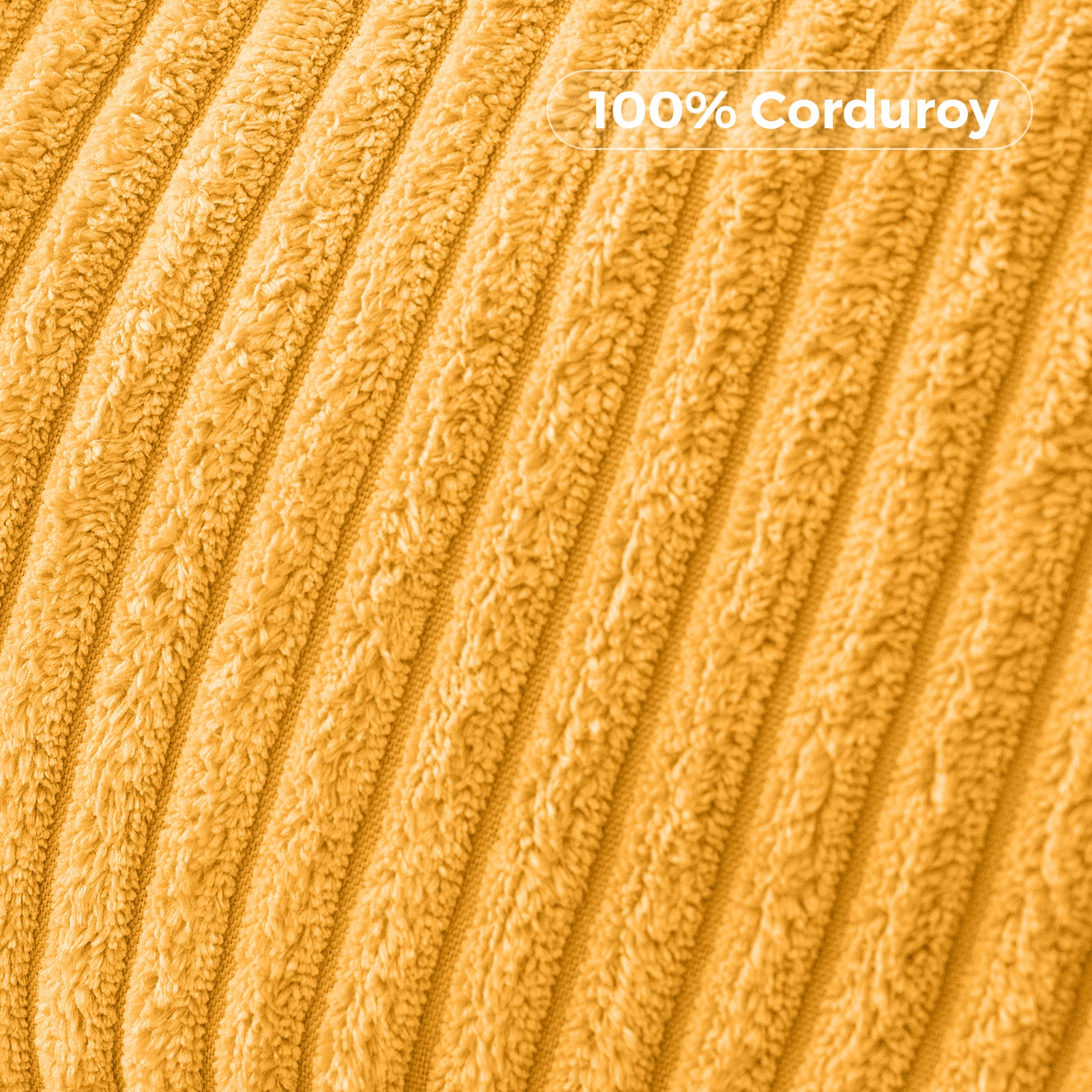 MAXYOYO Kids Bean Bag Chair - Soft Corduroy Bean Bag Couch with Armrests for Children's Room, Playroom & Nursery (Yellow) | Perfect for Reading, Gaming & Relaxing