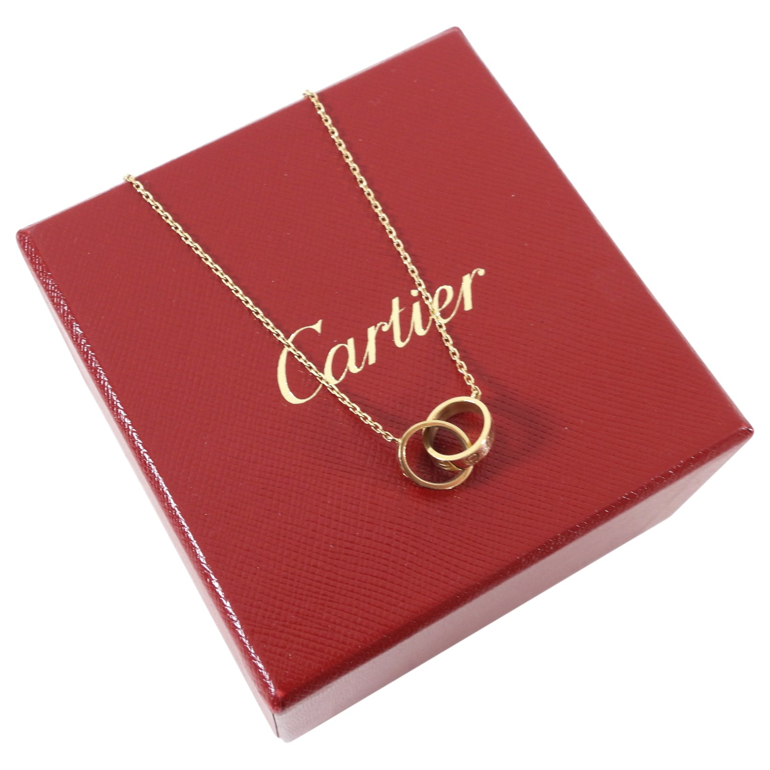 Cartier 18K Yellow Gold Love Necklace - Luxury Diamond Pendant for Women - Perfect for Anniversary, Valentine's Day & Special Occasions