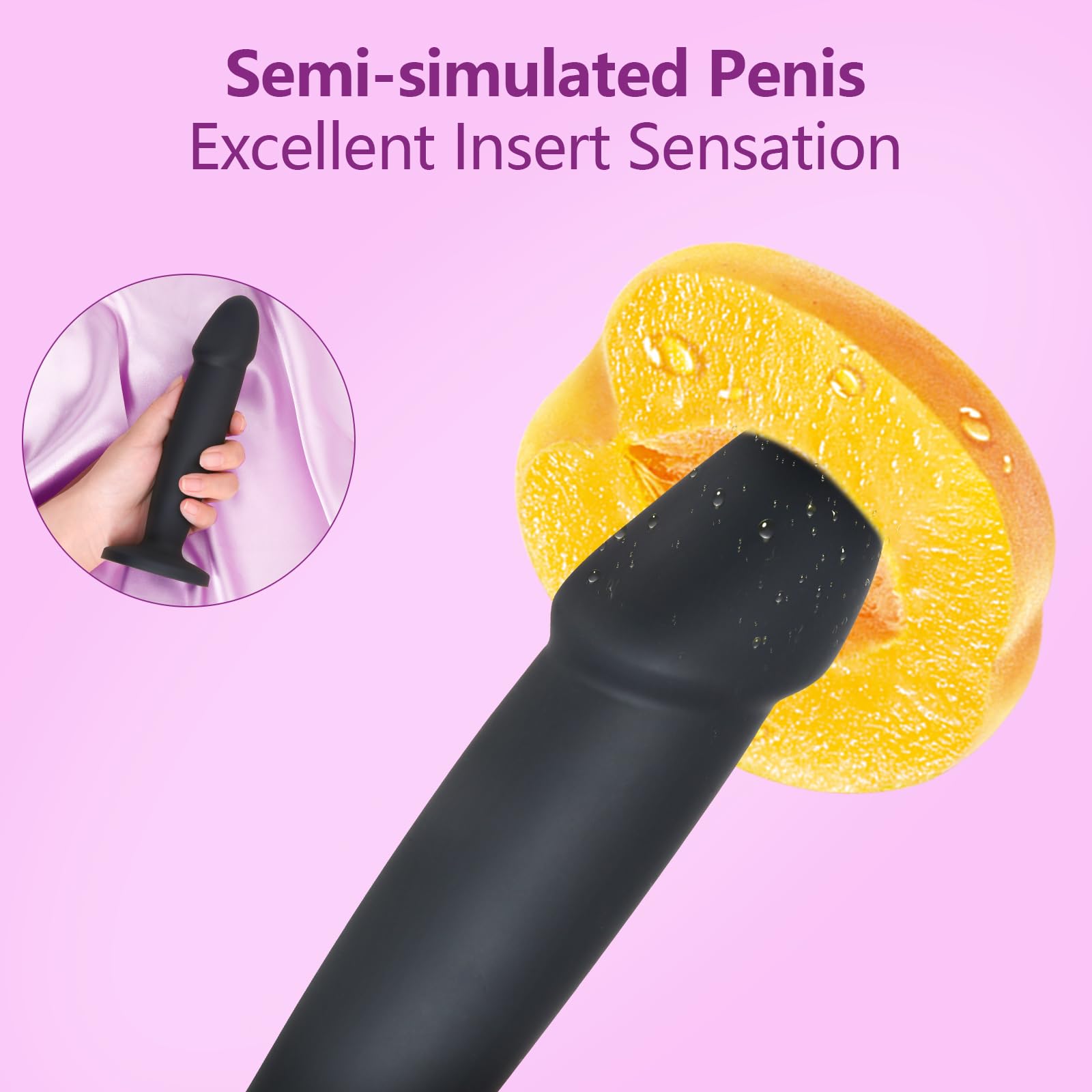 Realistic Black Dildo Anal Plug Training Kit for Beginners - Lifelike Penis Design with Strong Suction Cup, G-Spot Stimulation Sex Toy for Women & Couples - Perfect for Solo Play, Couples Exploration & Anal Training (Black)