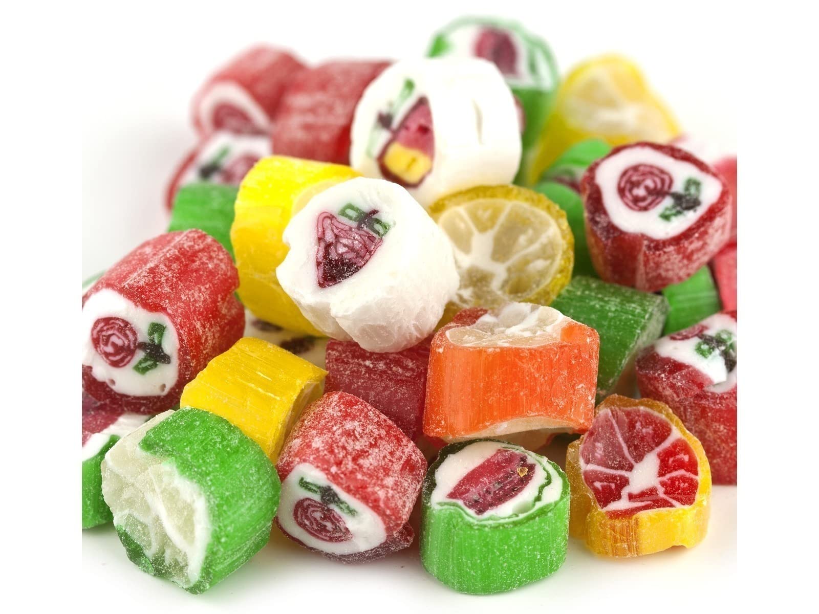 Premium Cut Rock Hard Christmas Candy - 2 Pounds Bulk Bag | Holiday Treats, Party Favors & Festive Gifts for Christmas Celebrations