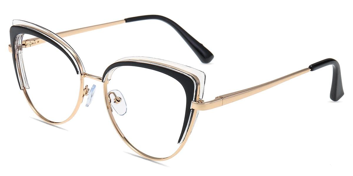 Firmoo Blue Light Blocking Glasses for Women - Stylish Cat Eye Computer Glasses with Magnification (0.00 to +3.50) - Reduce Eye Strain for Office Work, Gaming & Screen Time