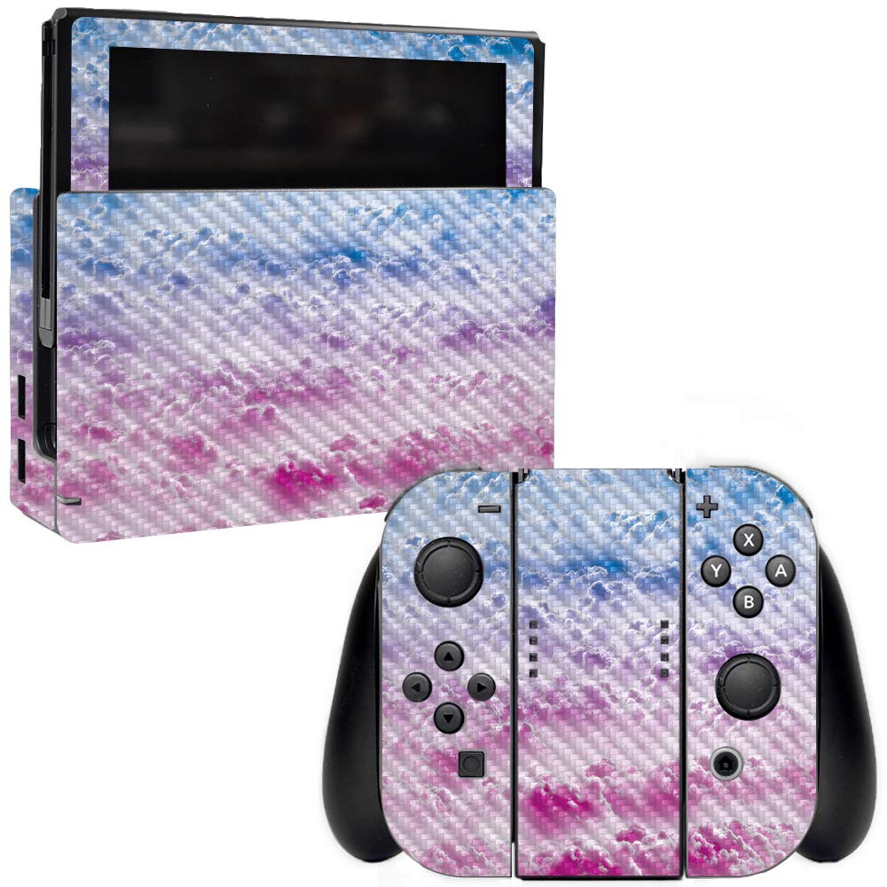 Premium Carbon Fiber Skin for Nintendo Switch - Candy Clouds Design | Protective & Durable Textured Cover | Easy to Apply & Remove | Made in USA | Perfect for Gaming, Travel & Customization