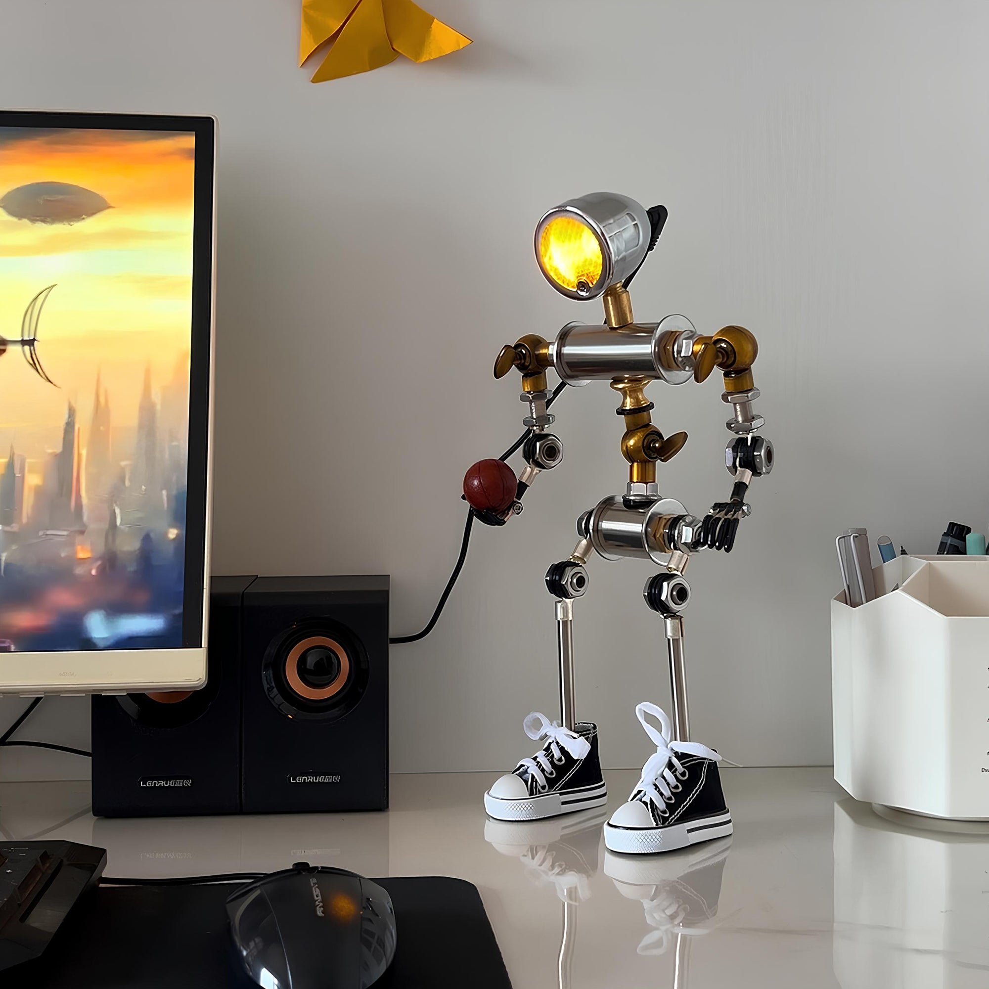 Cyberpunk Robot-Shaped LED Table Lamp - 19