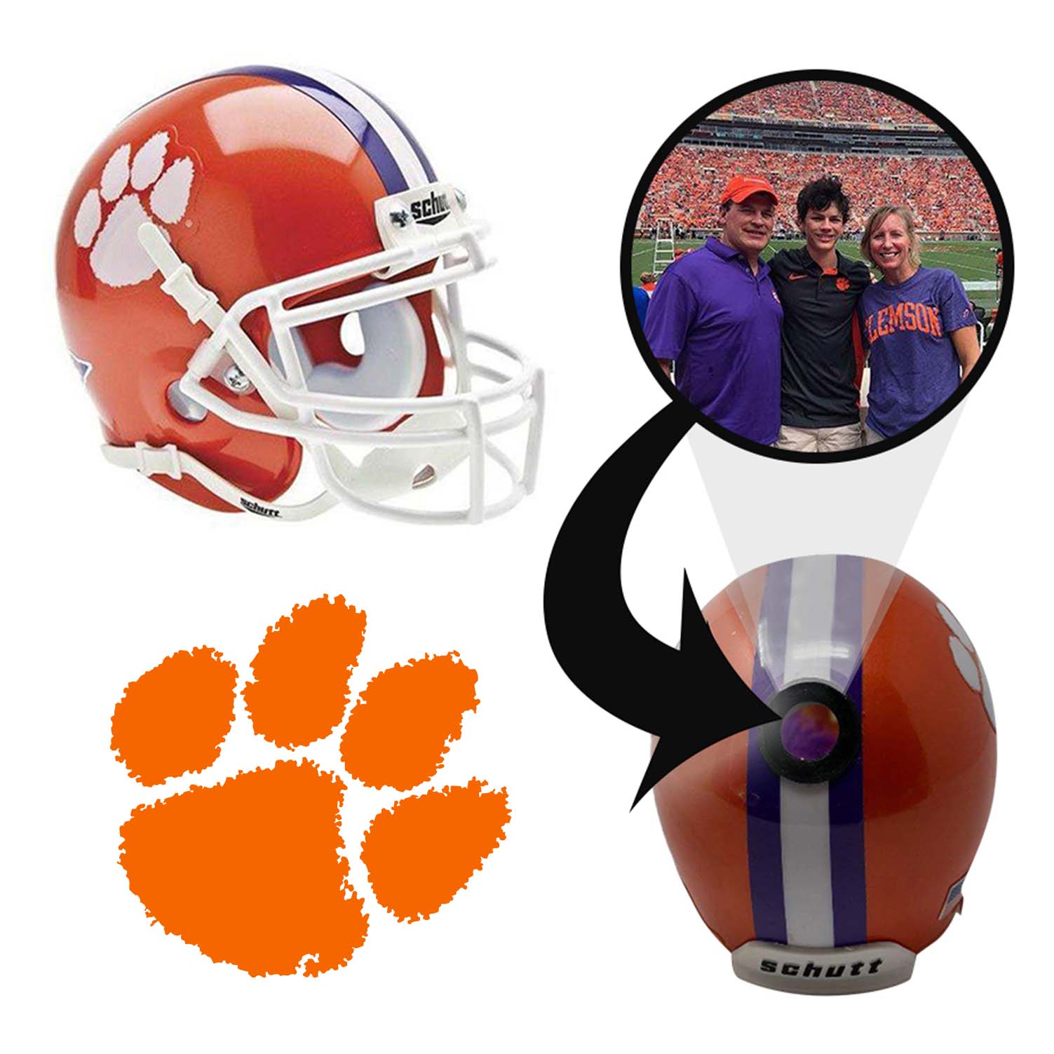 Clemson Tigers College Football Collectible Mini Helmet - Officially Licensed NCAA Replica - FANZ Collectibles - Perfect for Display, Gifts, and Game Day Decor