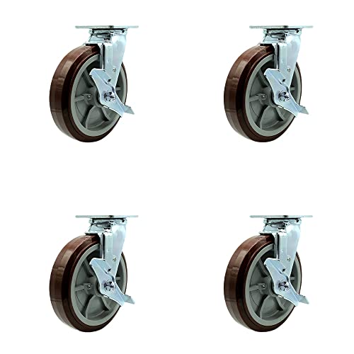 4 Swivel w/4 Brakes & 2 Swivel Locks
