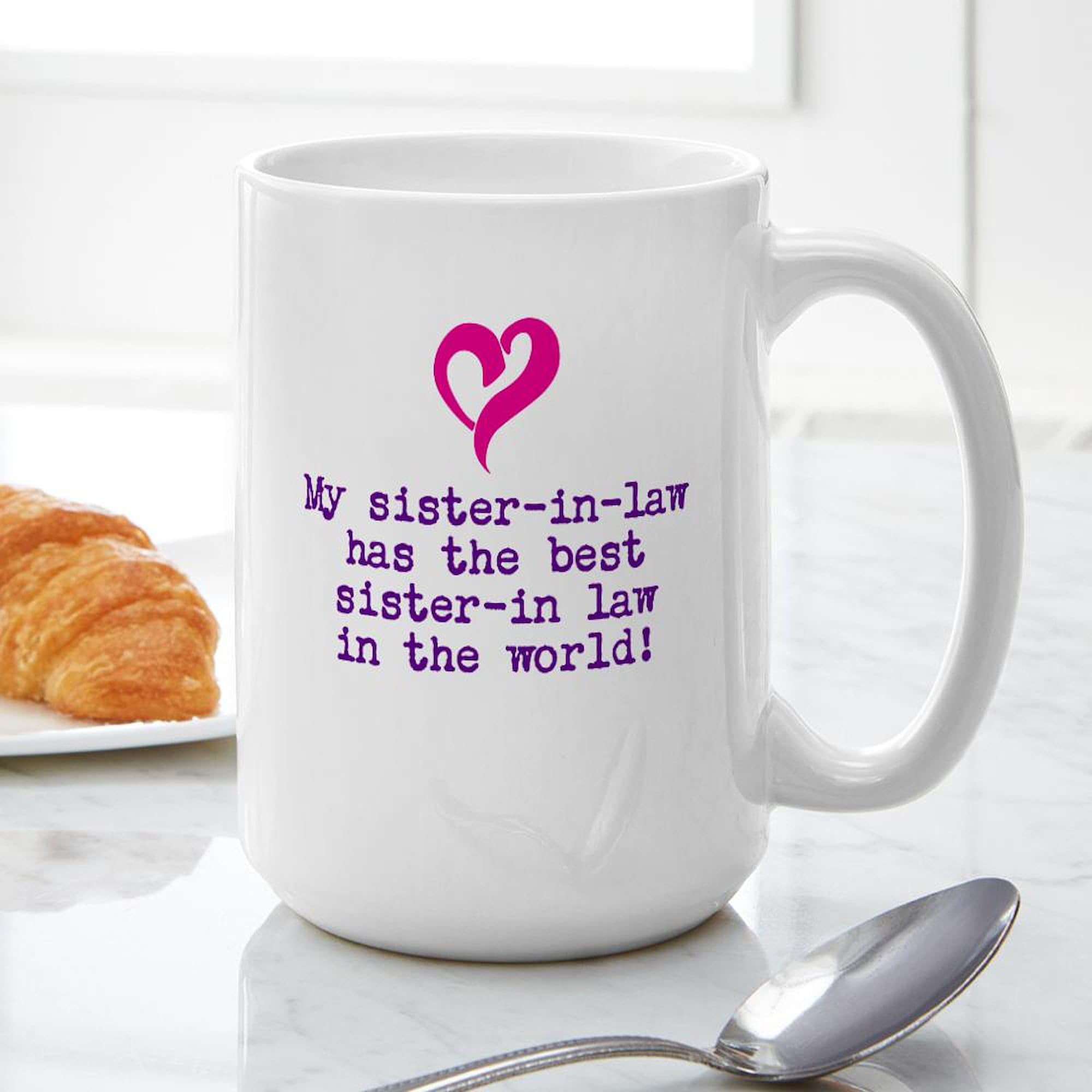 Best Sister-in-Law Mug - 15oz Ceramic Coffee Cup for Gifts & Family Reunions