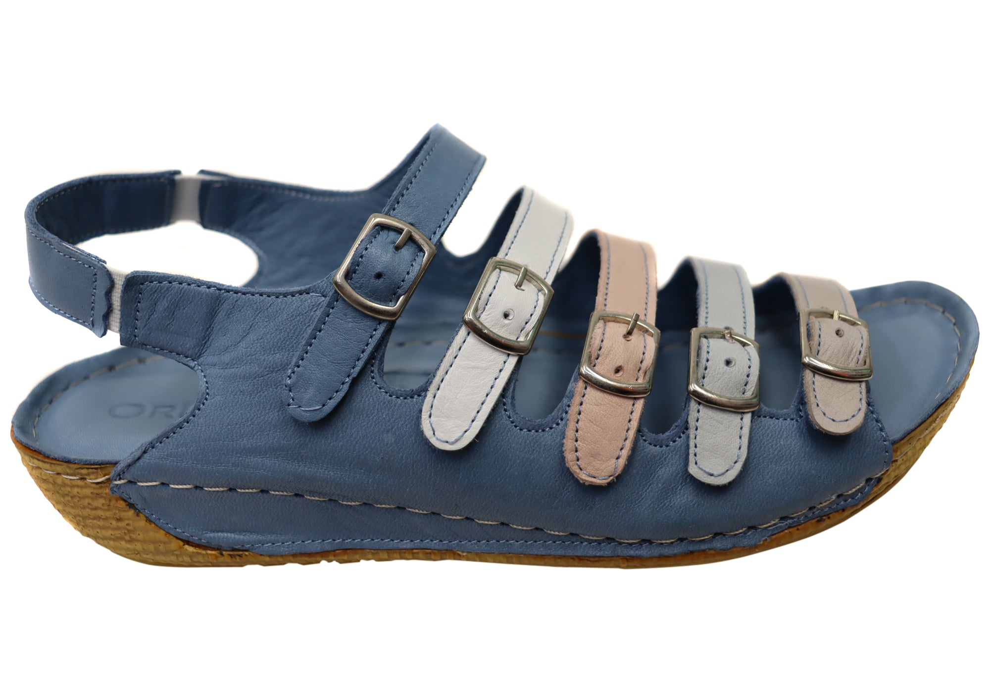 Orizonte Burano Women's Comfortable Leather Sandals - European Style Summer Walking Shoes for Beach, Vacation & Casual Outings
