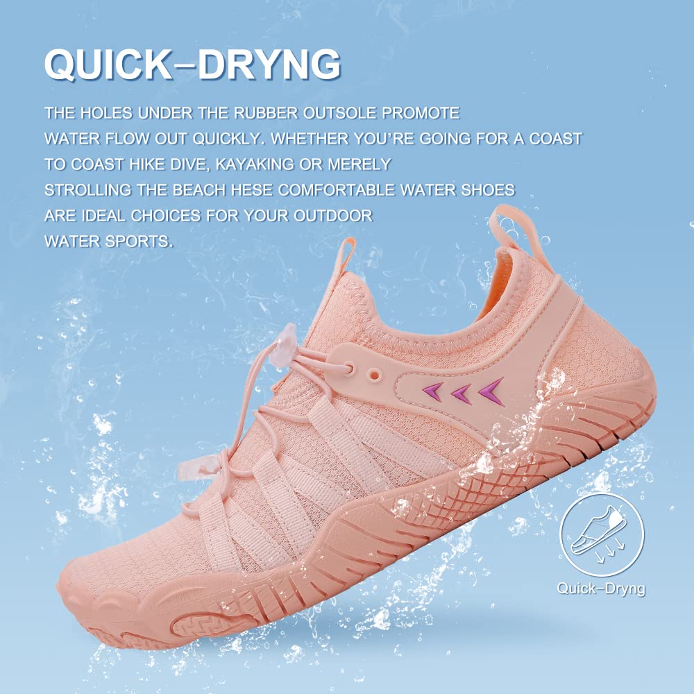 **Women's & Men's Quick-Dry Water Shoes - Barefoot Swim Shoes for Beach, Pool, Surf, Yoga & Water Parks | Slip-On Aqua Shoes for Comfort & Safety**    *(Use for: Swimming, Kayaking, Snorkeling, Boating, Hiking & Outdoor Water Activities)*