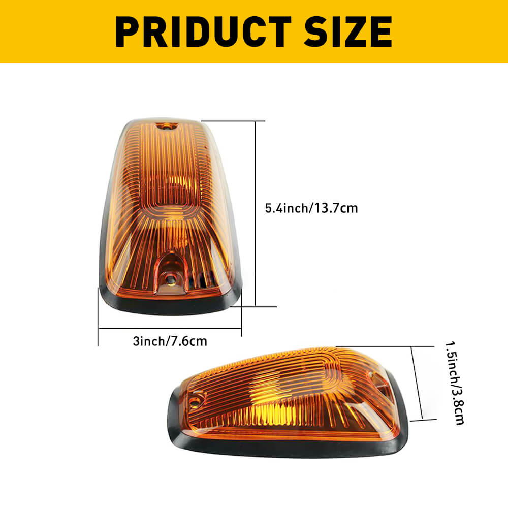 Smoked & Yellow LED Truck Cab Light Kit - Compatible with 88-02 Chevy & GMC Pickup Trucks | Durable Waterproof Roof Lights for Off-Roading & Night Driving