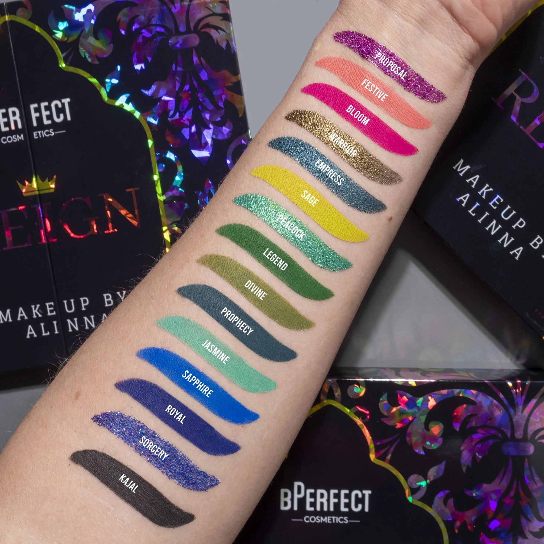 Reign Palette - Alinna x BPerfect Professional Makeup Eyeshadow Palette | Perfect for Party, Night Out & Special Occasion Looks