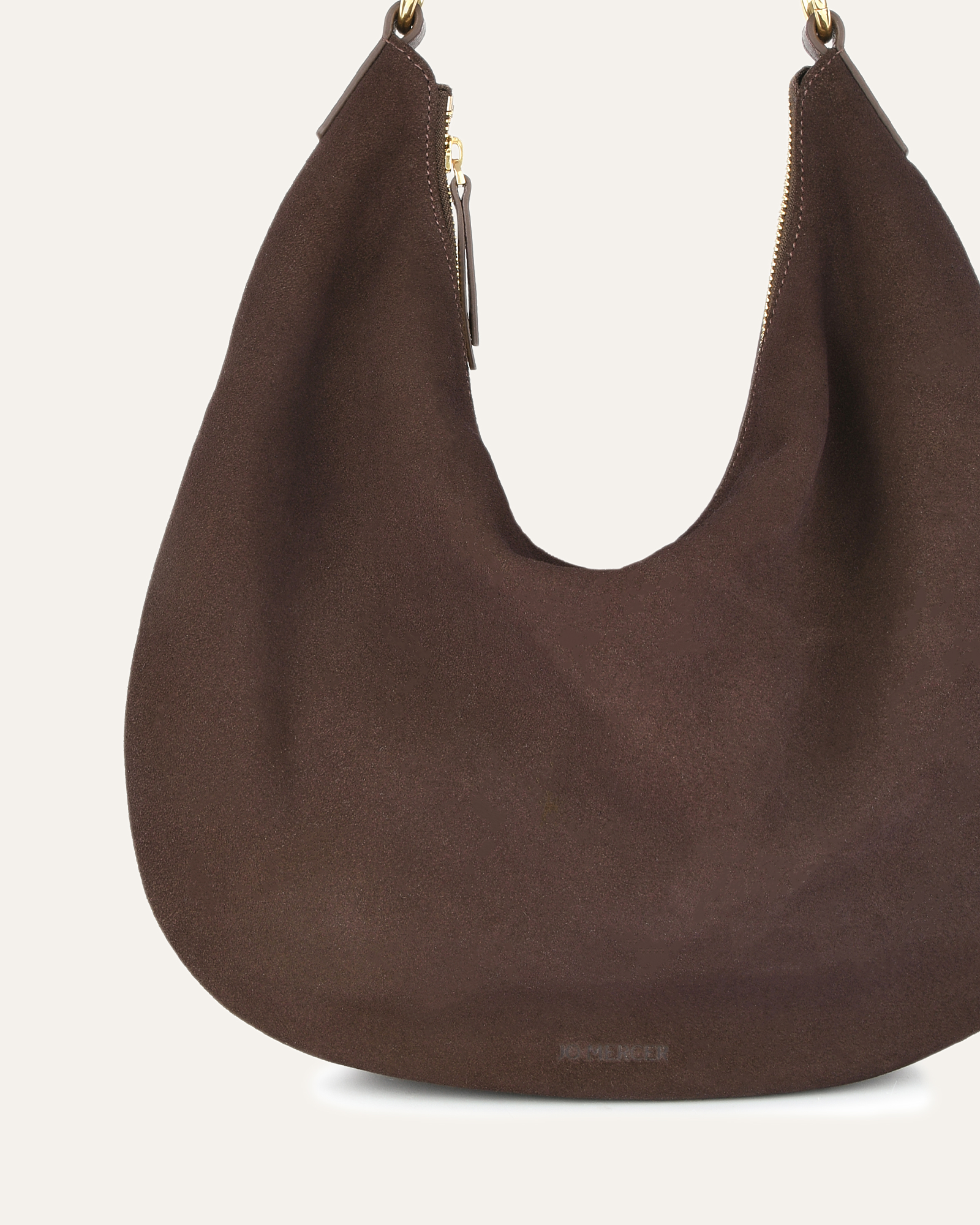 MARGO Women's Shoulder Bag - Bitter Chocolate Suede Leather Crossbody Purse for Work, Travel & Everyday Use
