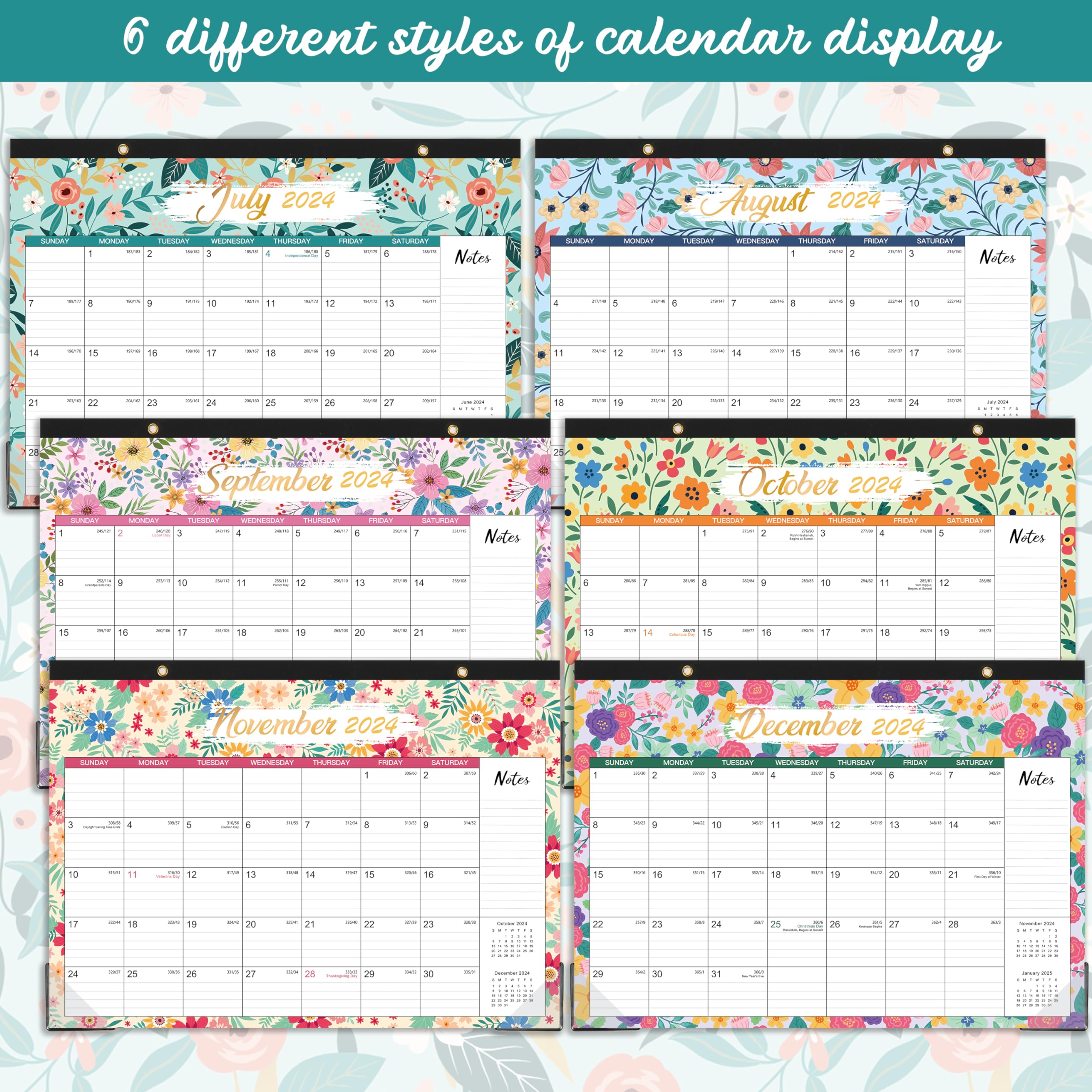 2024-2025 Academic Planner Calendar (July 2024 - December 2025) | 18-Month Large Desk Calendar 17
