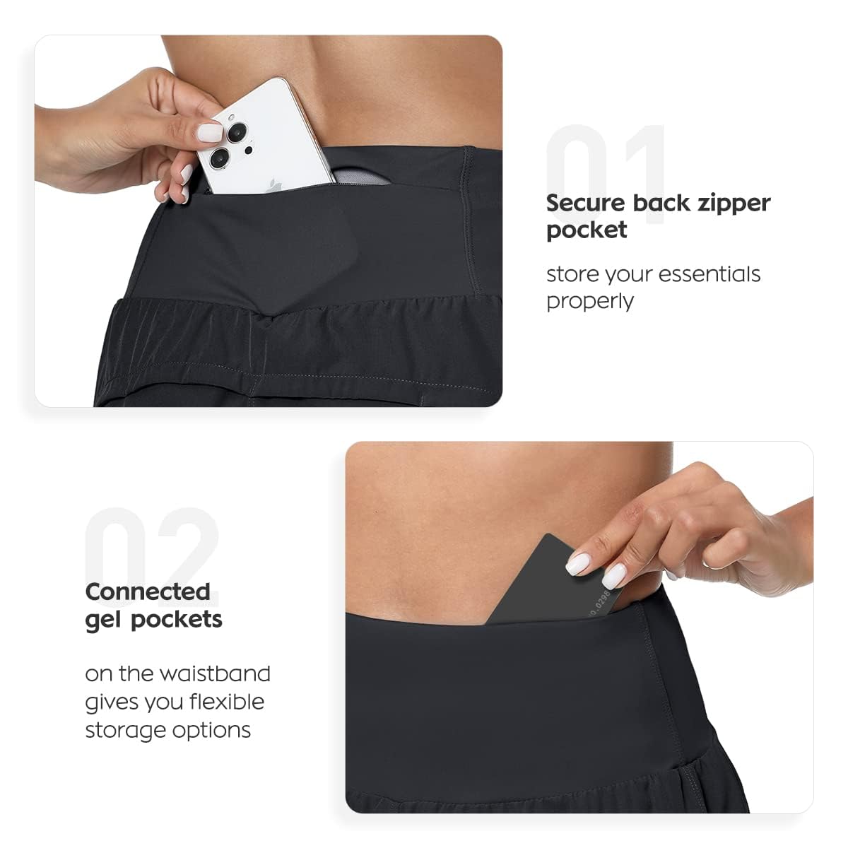 GYM RAINBOW Women's High Waisted Athletic Shorts - Lightweight Quick Dry Workout Running Shorts with Pockets for Yoga, Gym & Outdoor Activities