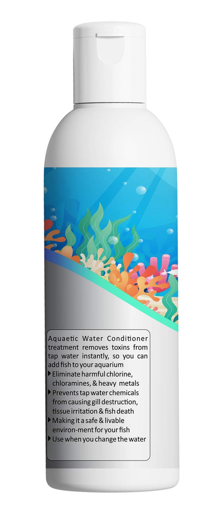 91371 Aquaetic Water Conditioner 8-Ounce Bottle - Removes Chlorine & Heavy Metals for Fish Tanks, Ponds & Aquariums | Safe for Freshwater & Saltwater Fish