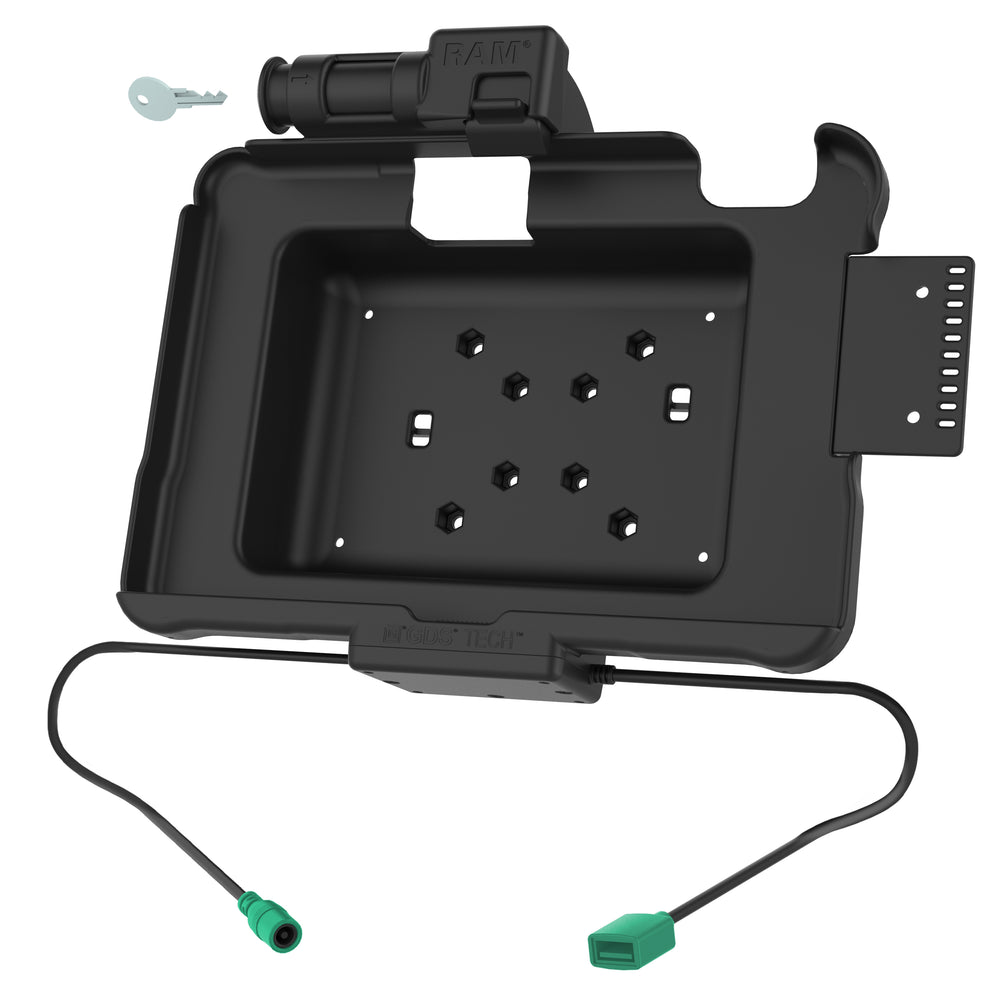 GDS® Key Locking Power & Data Dock for Zebra ET5x 10.1 Series - Secure Charging Station with Data Transfer (RAM HOL ZE11PDKLU) - Ideal for Retail, Warehouse & Logistics Operations