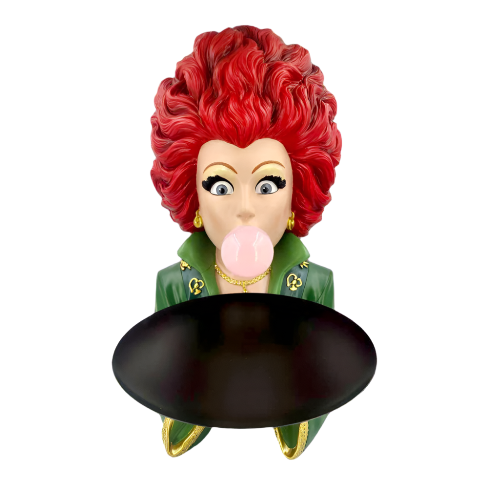 Bubblegum Witch with Serving Plate - Halloween Decor 2024 by December Diamonds | Perfect for Spooky Party Table Centerpiece & Witch-Themed Home Decor