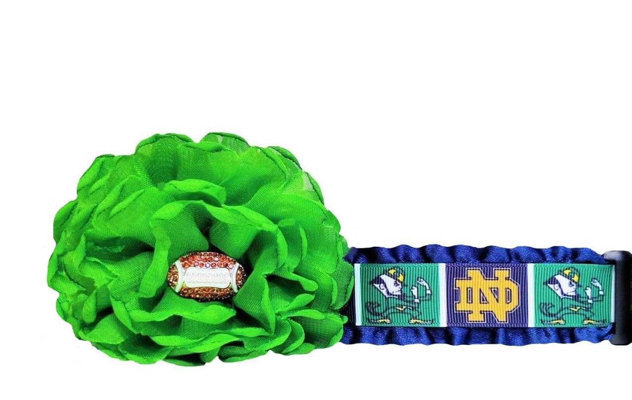 Notre Dame Dog Collar - Embroidered University Logo Pet Collar for Small Medium Large Dogs - Perfect for Game Day, Campus Visits & Fighting Irish Fans