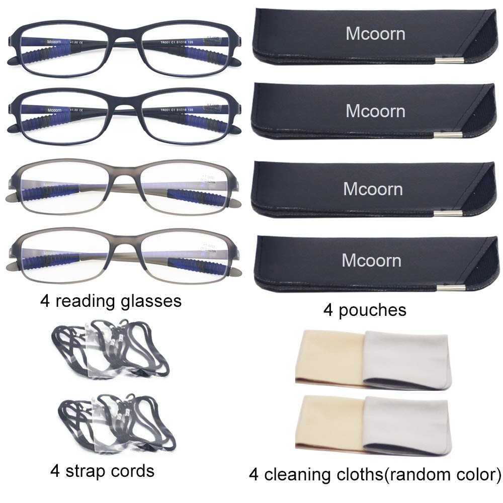 Blue Light Blocking Glasses for Computer & Reading - UV Protection, Anti-Eyestrain, Flexible & Lightweight Unisex Glasses for Men & Women - Perfect for Office Work, Gaming & Digital Screen Use