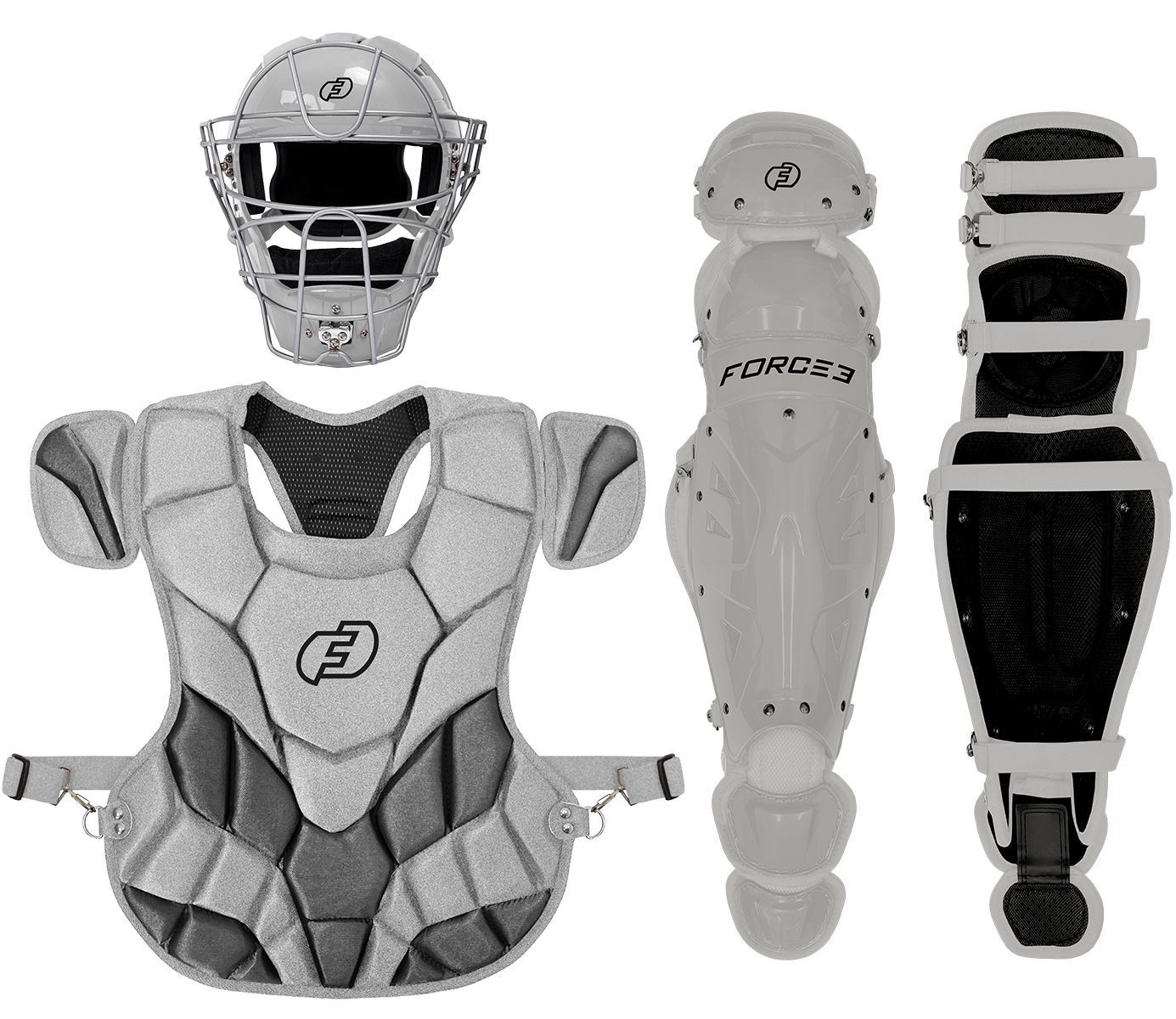 FORCE3 Defender Helmet Catchers Set for Youth Baseball (Ages 9-12) | NOCSAE Certified | Perfect for Little League Games & Practice