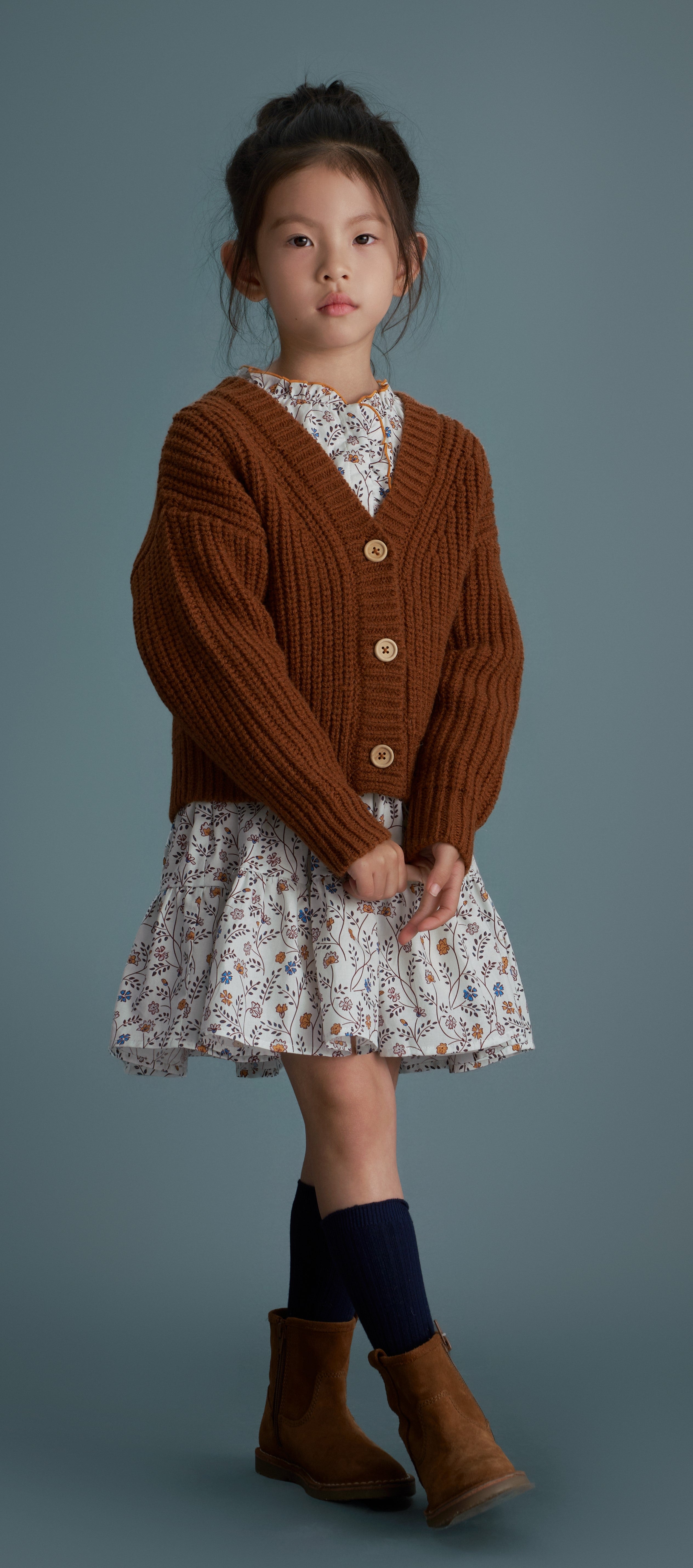 C'era Una Volta Greta Rust Cardigan - Women's Vintage Style Knit Sweater for Fall & Winter | Perfect for Office, Date Night & Cozy Evenings