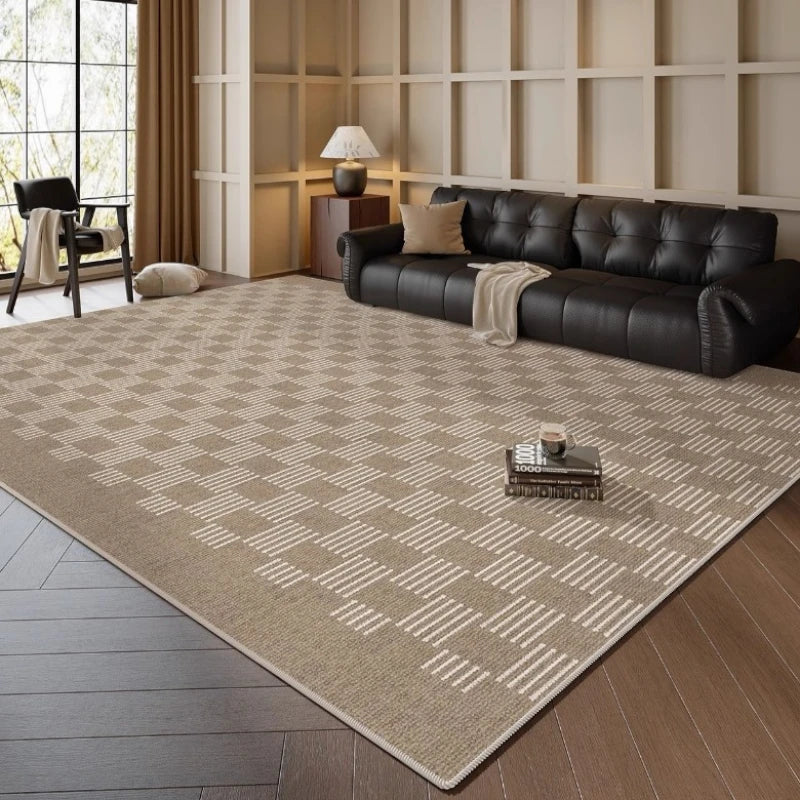 Luxury Nola Premium Velvet WaterShield Geometric Area Rug - Non-Slip Soft Living Room Rug for Bedroom, Nursery, Office & Dorm Decor
