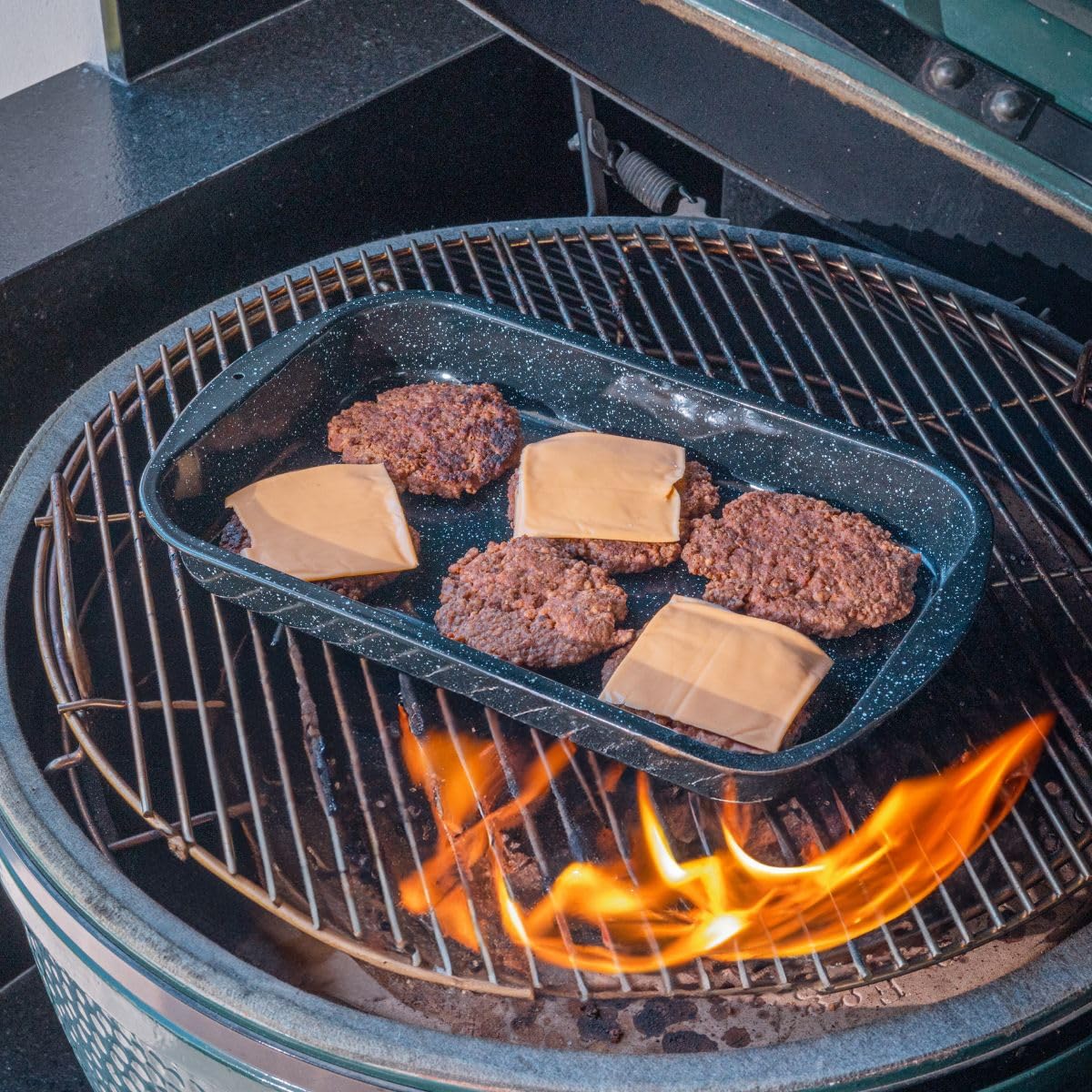 Granite Ware 3-Piece Enameled Steel Cookware Set - Bake Pan, Broiler Pan & Grill with Rack - Oven & Direct Fire Cooking - Heat Resistant up to 932°F - Perfect for Camping, Outdoor Grilling & Home Baking
