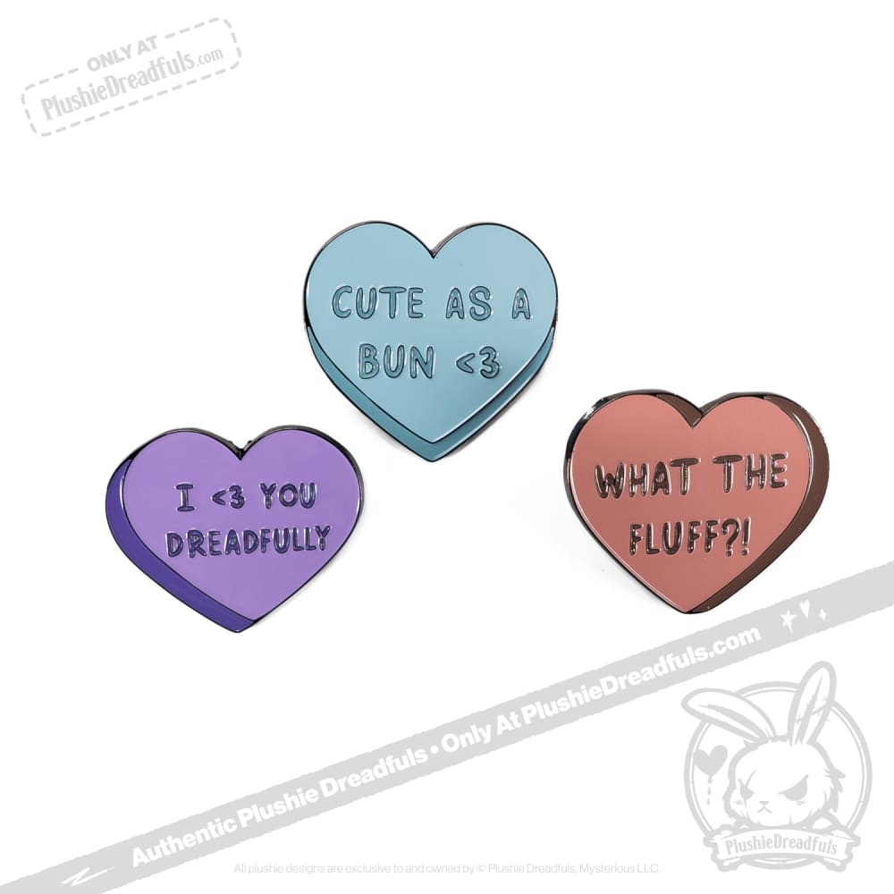 Plushie Dreadfuls Heart Candy Enamel Pin - Cute Kawaii Accessory for Backpacks, Jackets & Gifts | Valentine's Day, Birthday & Everyday Wear
