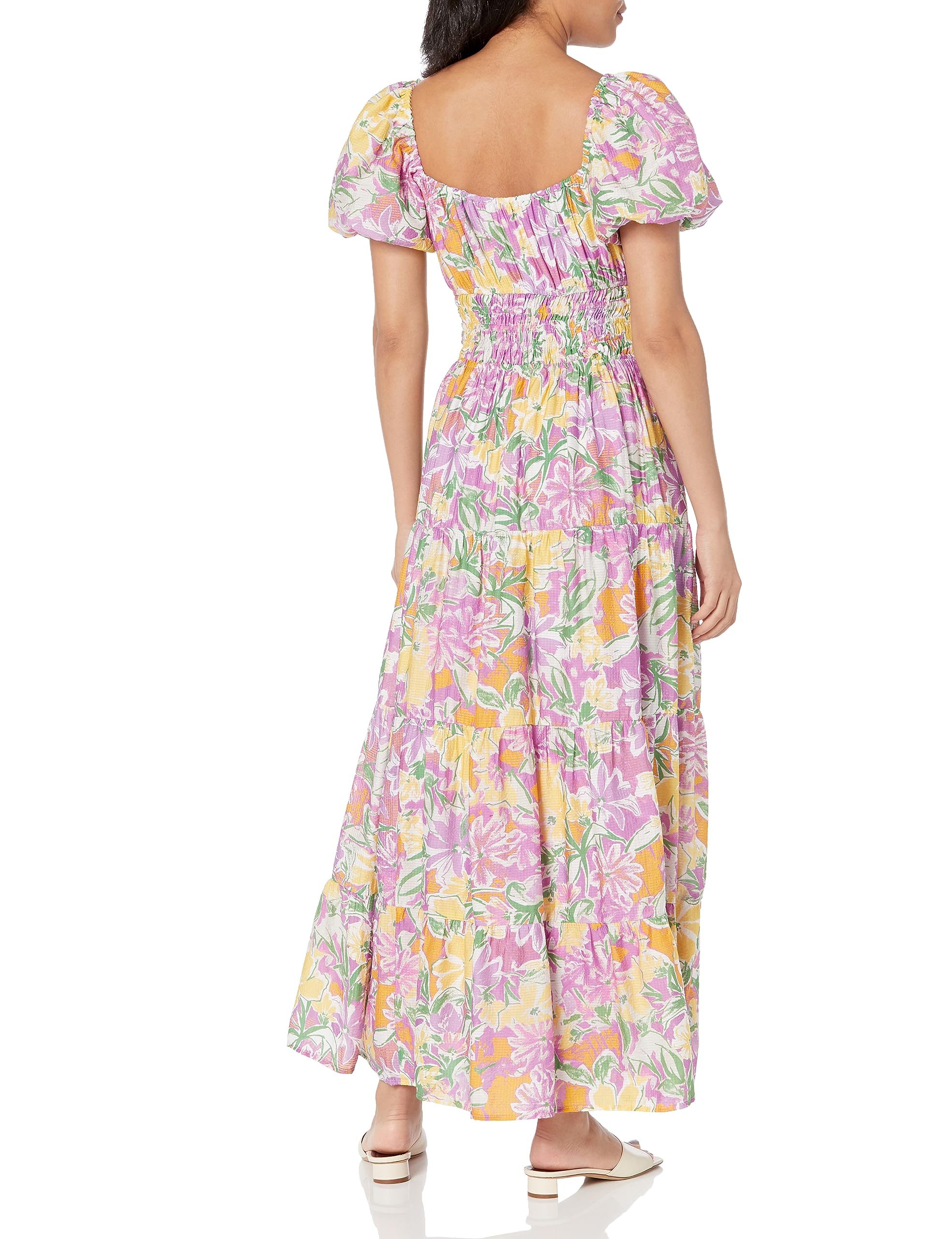ASTR the Label Women's Florentina Dress - Flowy Midi Dress with Floral Print | Perfect for Summer Weddings, Brunch & Date Nights