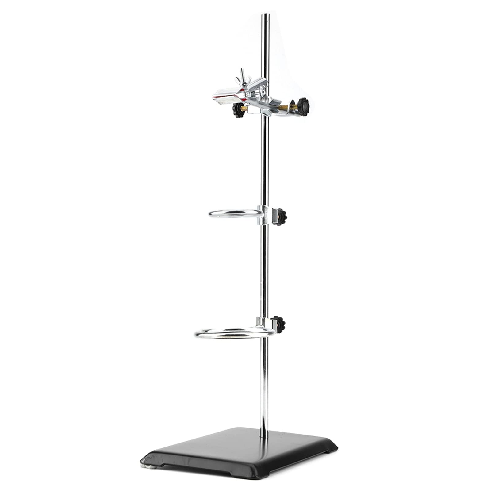 Premium Lab Burette Stand with Flask Clamp - 47x14x4cm Heavy Duty Laboratory Support Platform for Chemistry Experiments & Titration - Perfect for Science Classrooms, Research Labs & DIY Home Experiments