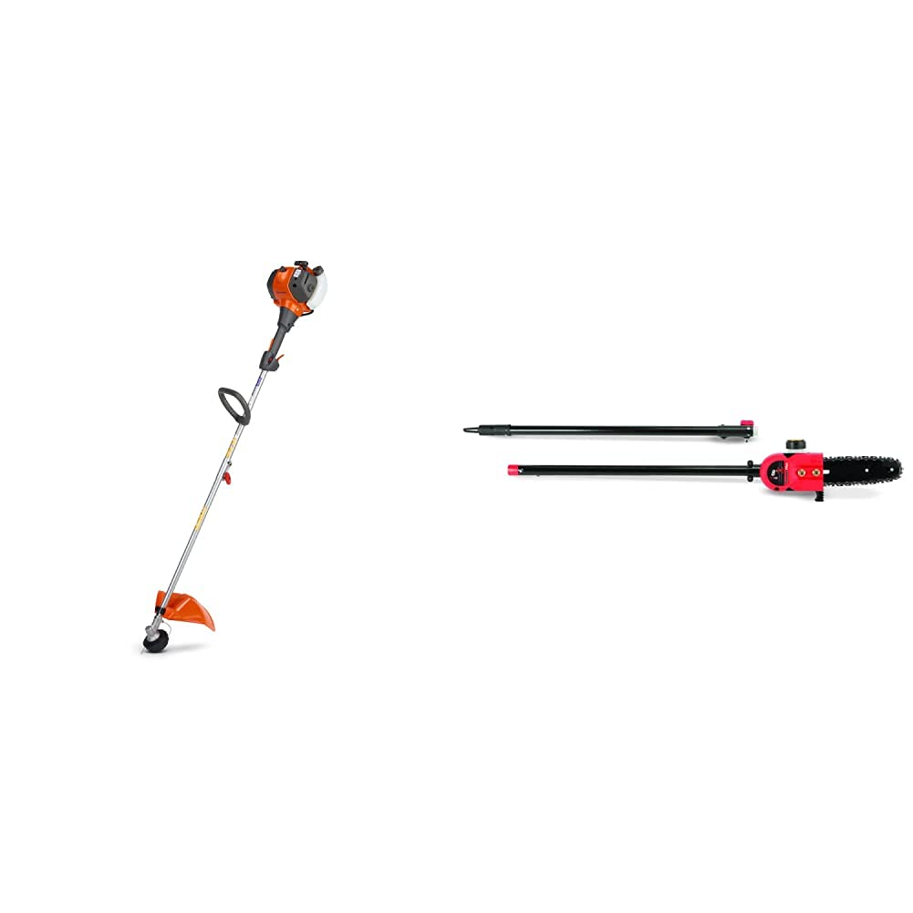 Husqvarna 128LD 17-Inch Gas String Trimmer with Detachable Cutting Path & TrimmerPlus TPP720 8-Inch Polesaw Attachment - Compatible with String Trimmers, Polesaws, and Powerheads - Ideal for Lawn Care, Yard Maintenance, and Landscaping