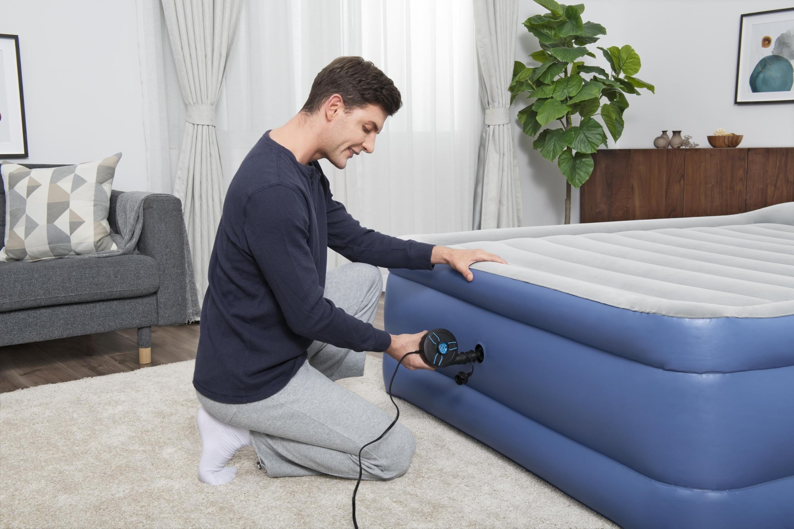 Bestway PowerTouch AC Electric Air Pump - Fast Inflator for Pools, Air Mattresses & Inflatables | Portable High-Pressure Pump for Home, Camping & Travel Use