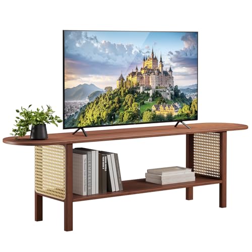 Walnut Rattan Side