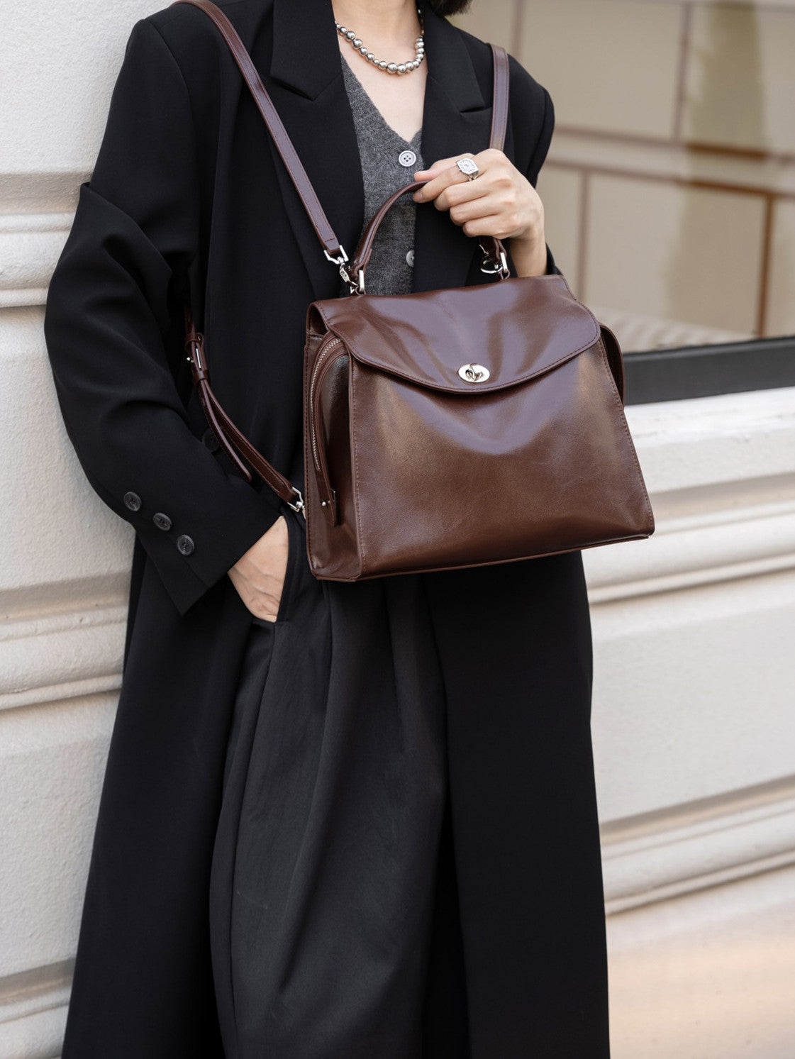 Stylish & Trendy Small Flap Backpack for Women - Perfect for Travel, Work & Everyday Use
