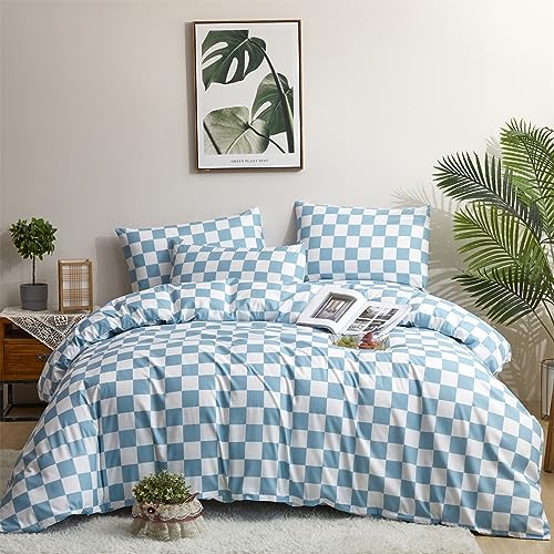 Blue White Grid