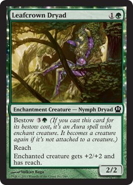Magic The Gathering - Leafcrown Dryad - Theros MTG Card - Rare Green Creature - Perfect for Commander & Standard Decks - Enhance Your Fantasy Gameplay