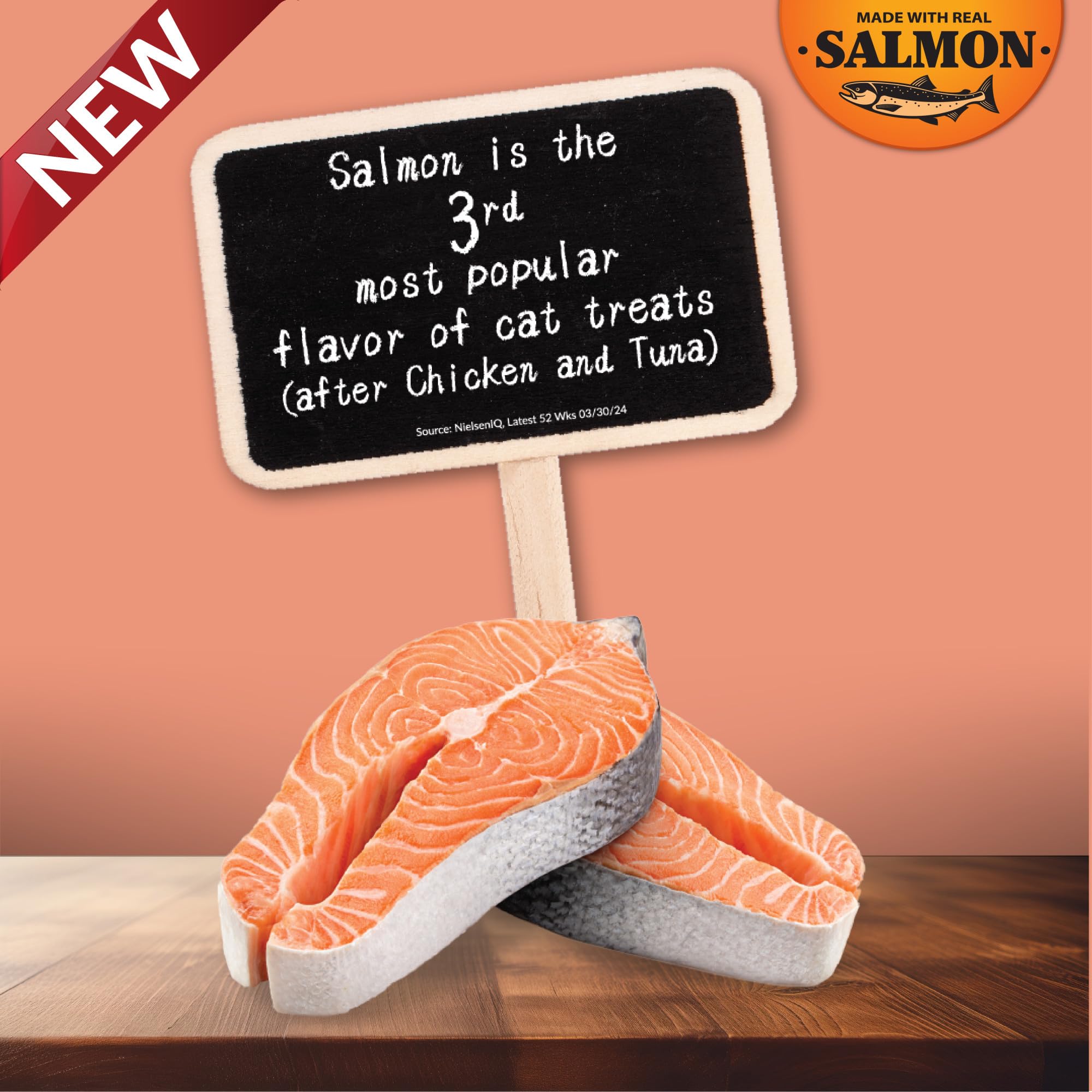 INABA Salmon Churu Cat Treats - Lickable & Squeezable Creamy Purée with Green Tea Extract & Taurine, 0.5oz Tubes (24 Pack, Salmon Tuna Recipe) - Perfect for Training, Bonding & Rewarding Your Cat