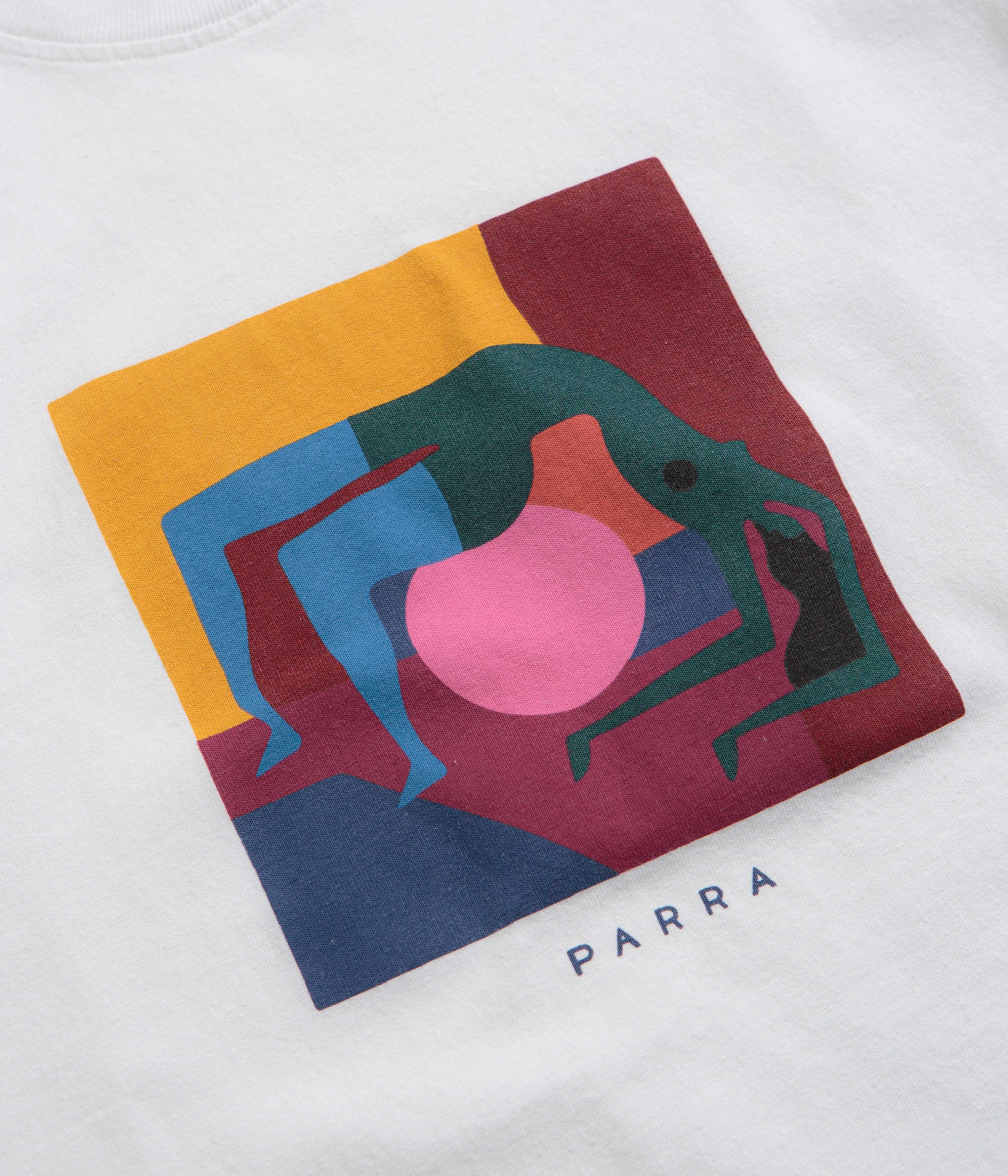 Parra Yoga Ball T-Shirt for Women - Breathable White Tee for Yoga, Pilates & Workouts - Comfortable Activewear for Gym & Fitness