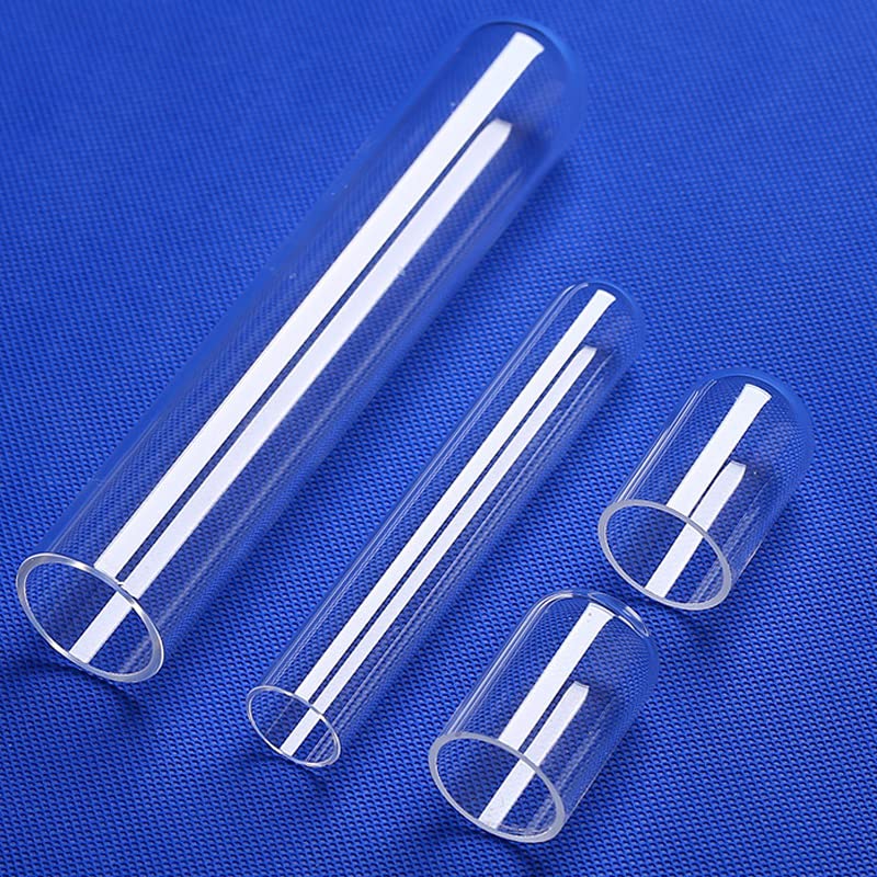 High Temperature Heating Quartz Glass Test Tube - 15-100mm (5 Pack) - Transparent Lab Glass Tube for Chemistry Experiments & Scientific Research