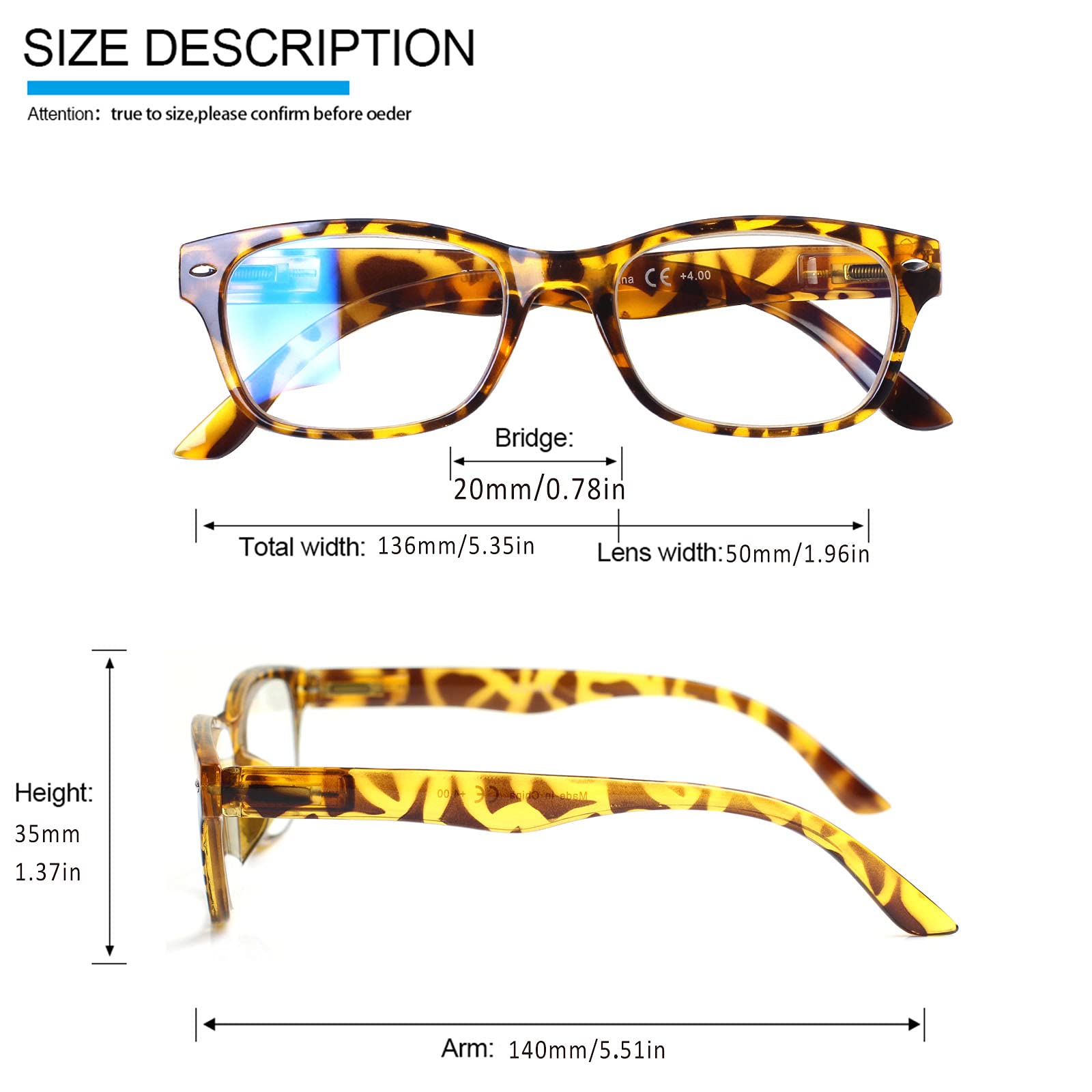 SIGVAN Blue Light Blocking Reading Glasses 5-Pack - Anti-Eye Strain Computer Glasses with Spring Hinge for Women & Men - Perfect for Office Work, Gaming & Screen Time