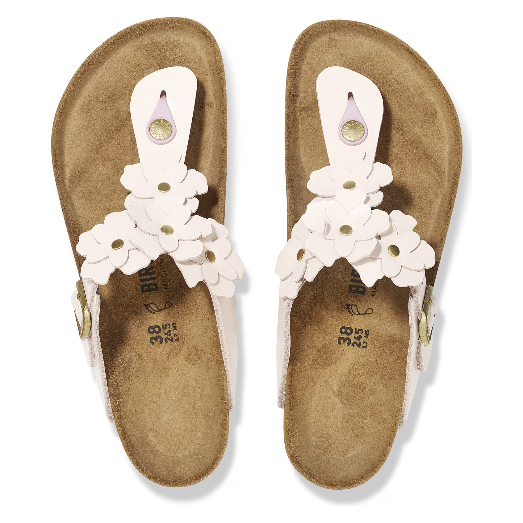 Birkenstock Women's Gizeh Flower Leather Sandals - Comfortable & Stylish Summer Footwear for Beach, Pool & Casual Outings