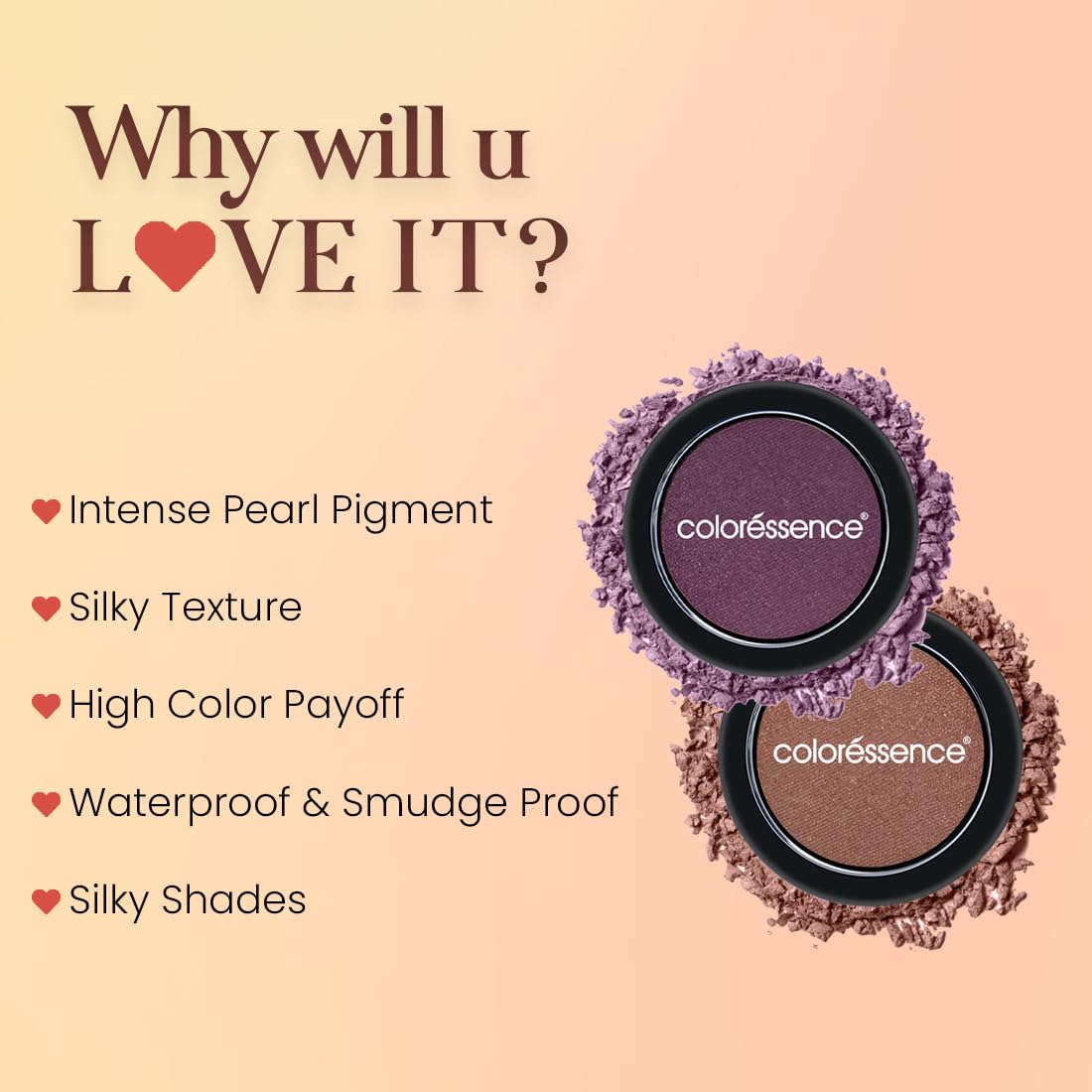COLORESSENCE Satin Smooth Highlighter with Natural Pearl Finish - Mauve Blush for Face Contouring | Perfect for Everyday Glow & Special Occasion Makeup