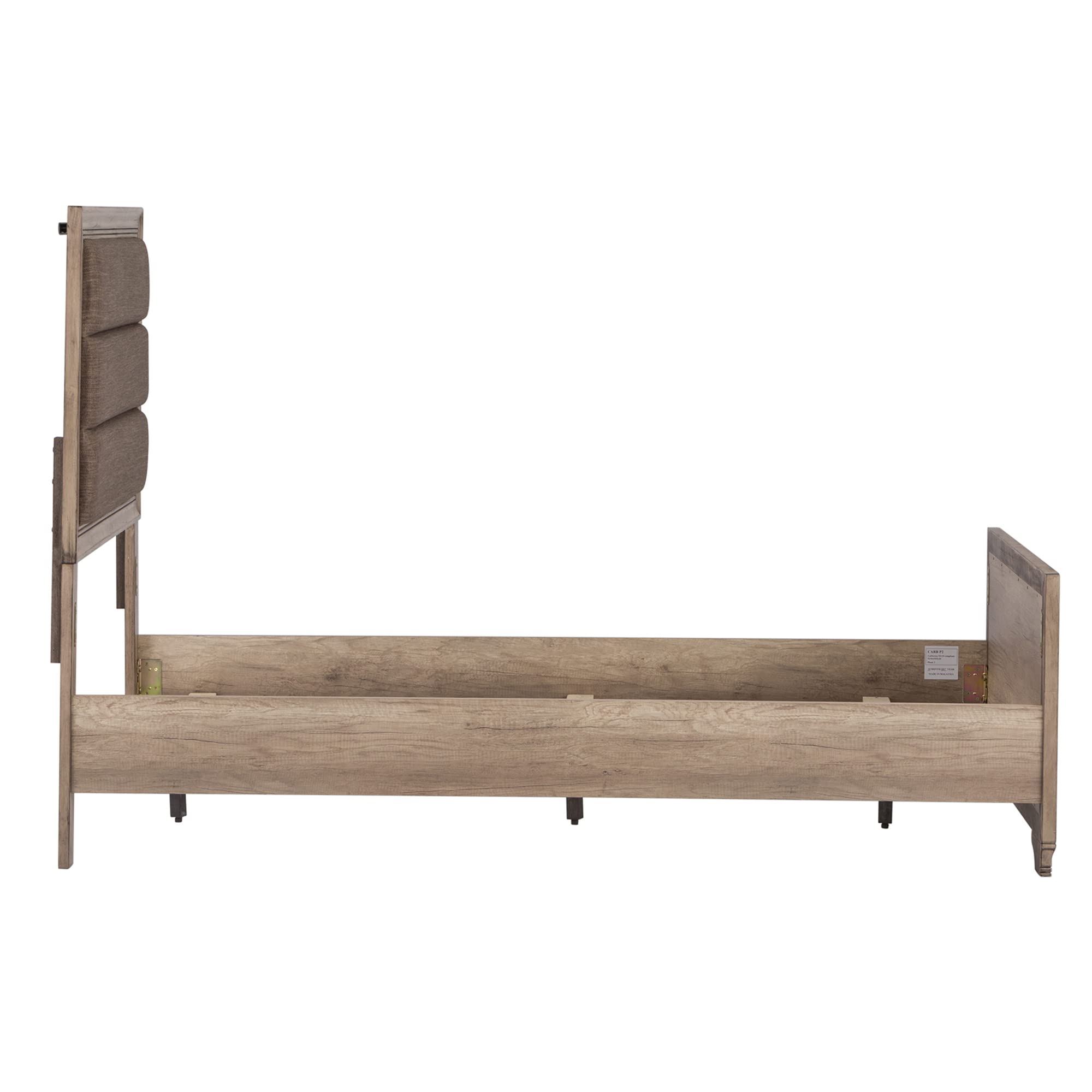 Liberty Furniture Industries Sun Valley Twin Upholstered Bed - Classic Upholstered Twin Bed Frame for Kids, Teens & Guest Rooms | Perfect for Bedrooms, Dorms & Small Spaces