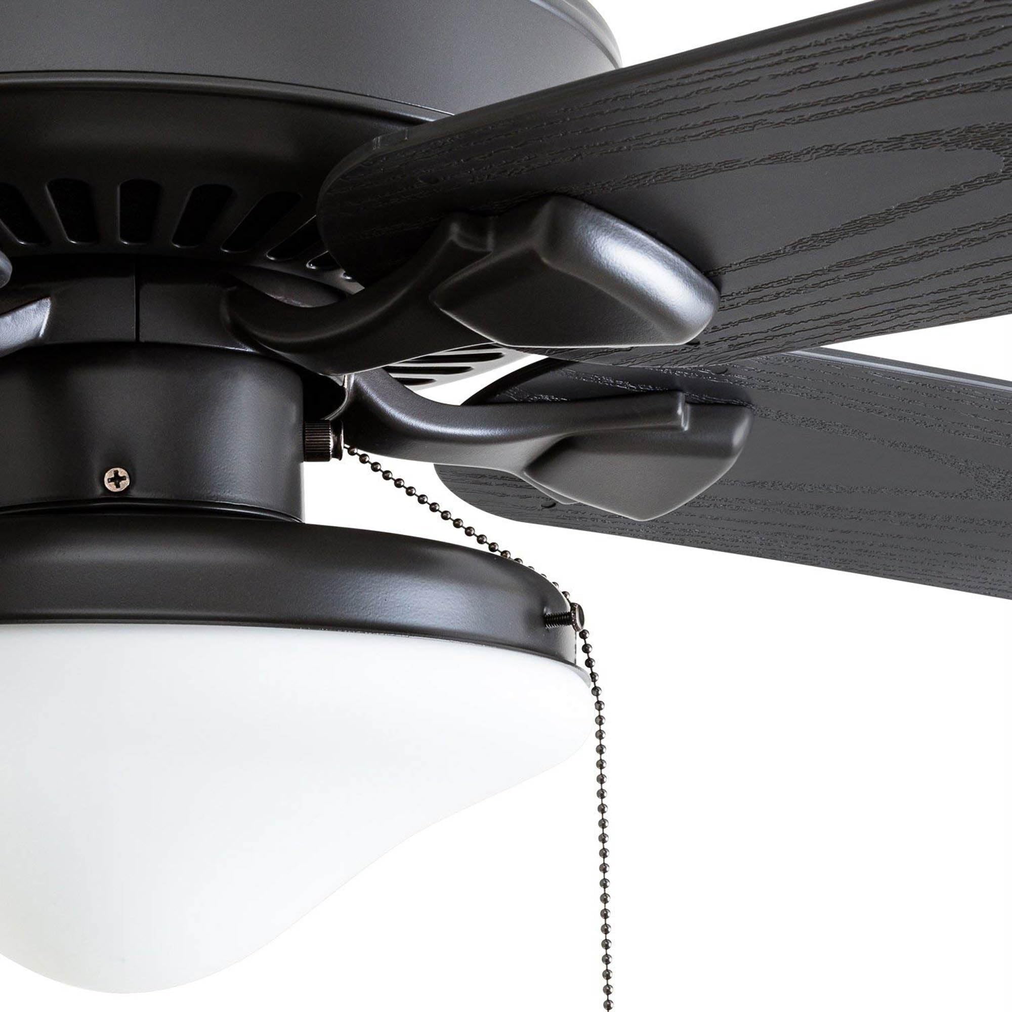 Honeywell Belmar 52 Inch Indoor/Outdoor Ceiling Fan with LED Light - 5 Blade Tri-Mount Design, Pull Chain Control, ETL Damp Rated, Bronze (50512-01) - Perfect for Living Rooms, Bedrooms, Patios and Covered Outdoor Spaces