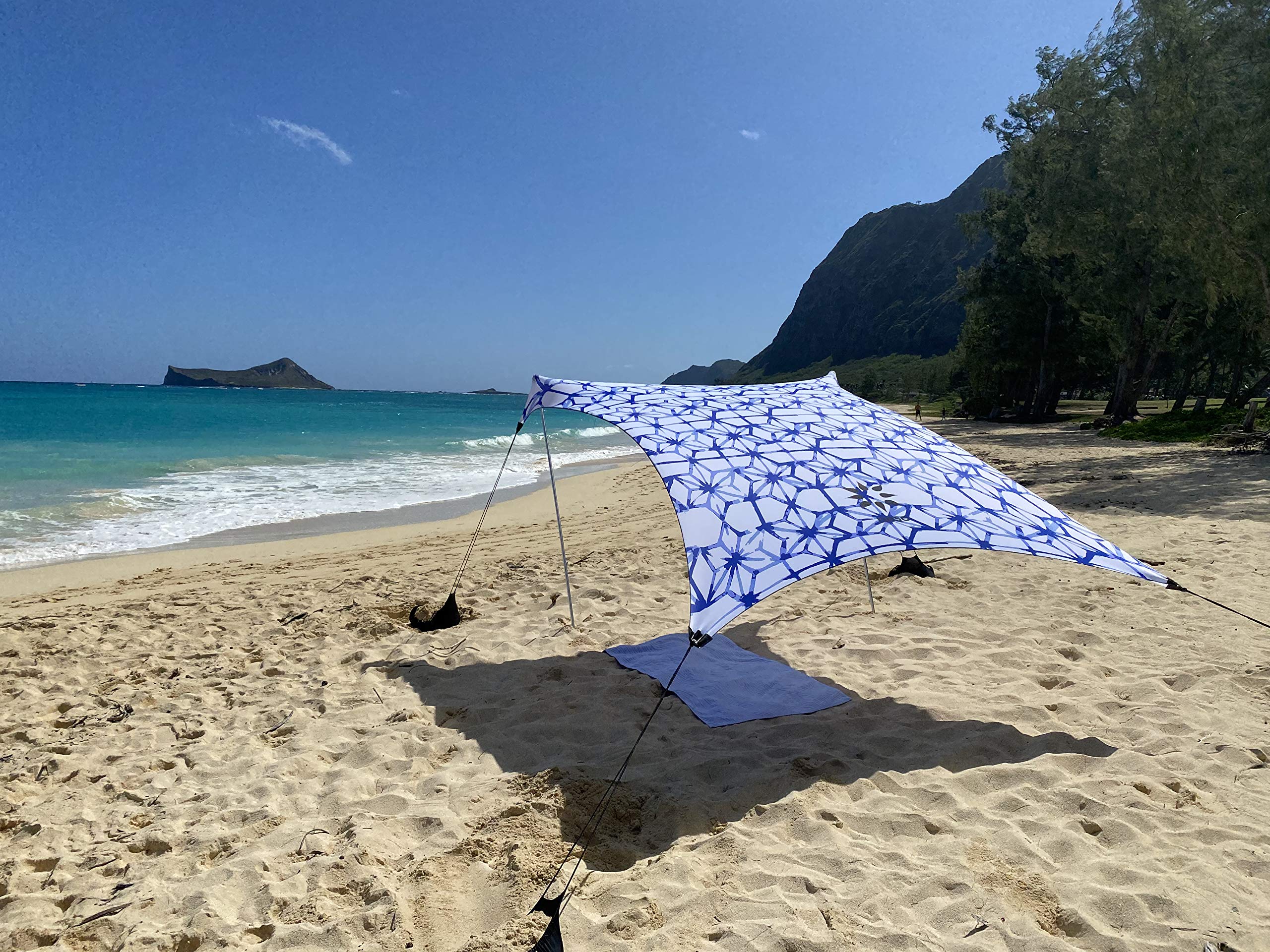 Portable Neso Beach Tent with Sand Anchor - 7' x 7' Sun Canopy for UV Protection | Lightweight & Easy Setup | Perfect for Beach, Camping, Picnics & Outdoor Adventures