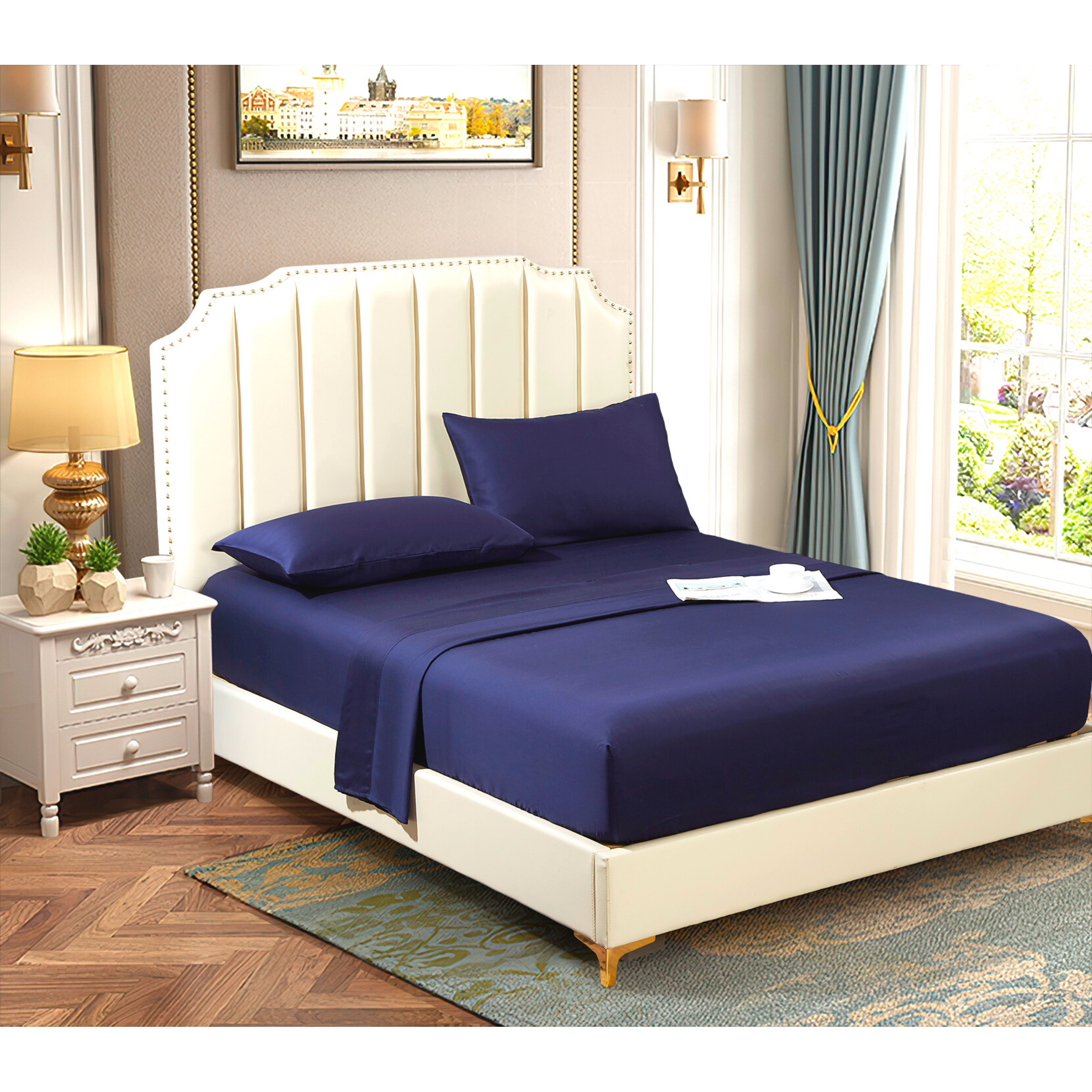 100% Lyocell Bed Sheet Set - Single Size, Soft & Breathable Bedding for Hot Sleepers - Perfect for Summer Nights & Guest Rooms