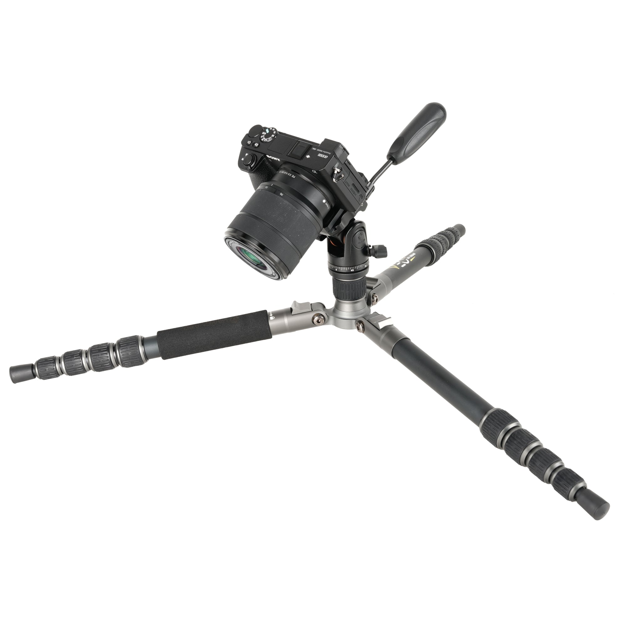 VEO 3 GO 235AP Aluminum Camera Tripod with Pan Head - Professional Photography & Videography Tripod for DSLR Cameras, Binoculars, Telescopes - Perfect for Travel, Outdoor Shooting, and Studio Use